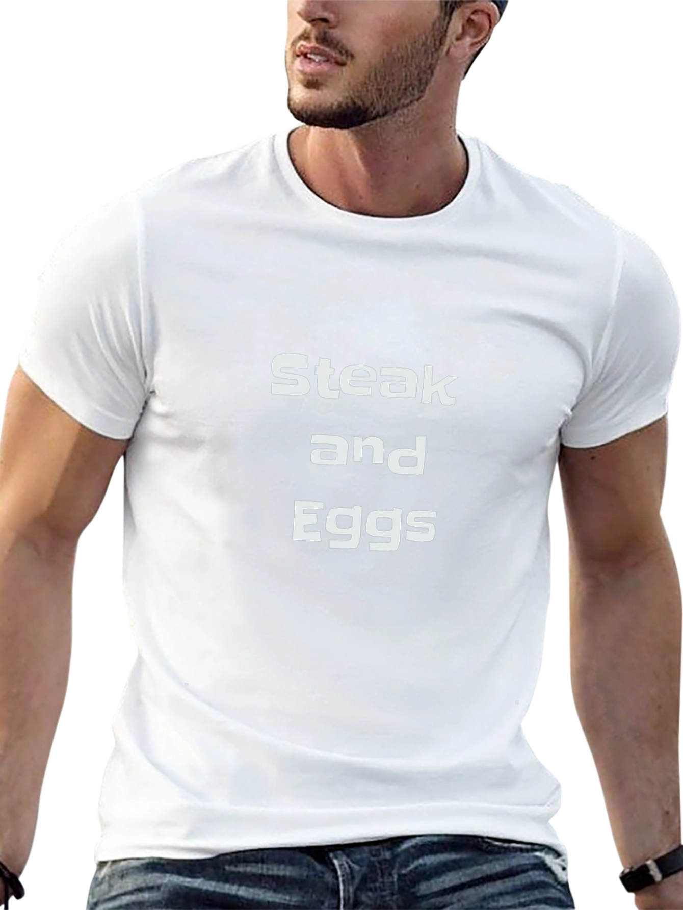 Steak and Eggs Graphic Tee - Black
