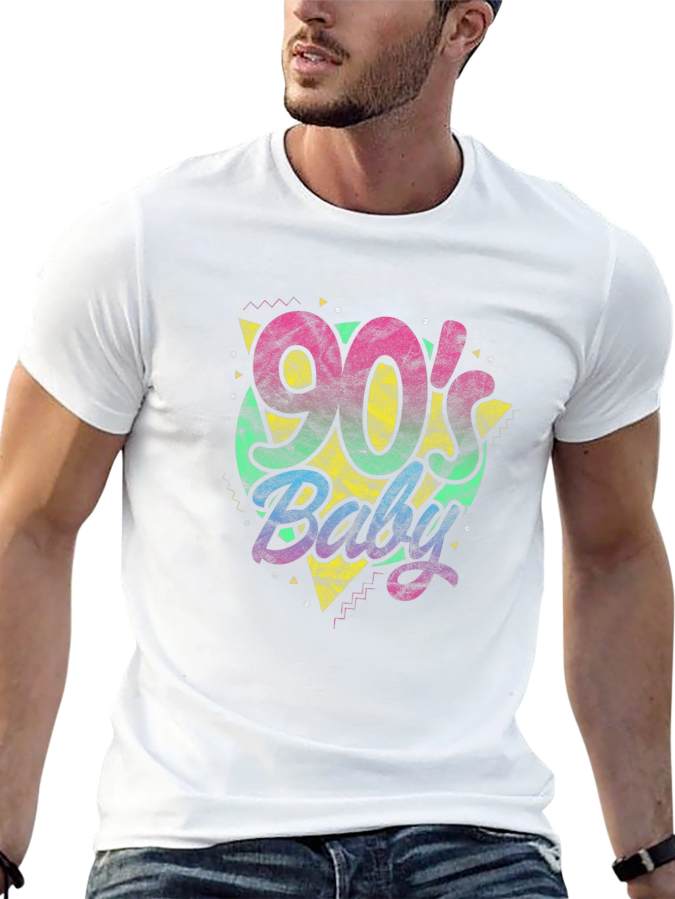 90s Baby Graphic Tee - Retro Style Black T-Shirt