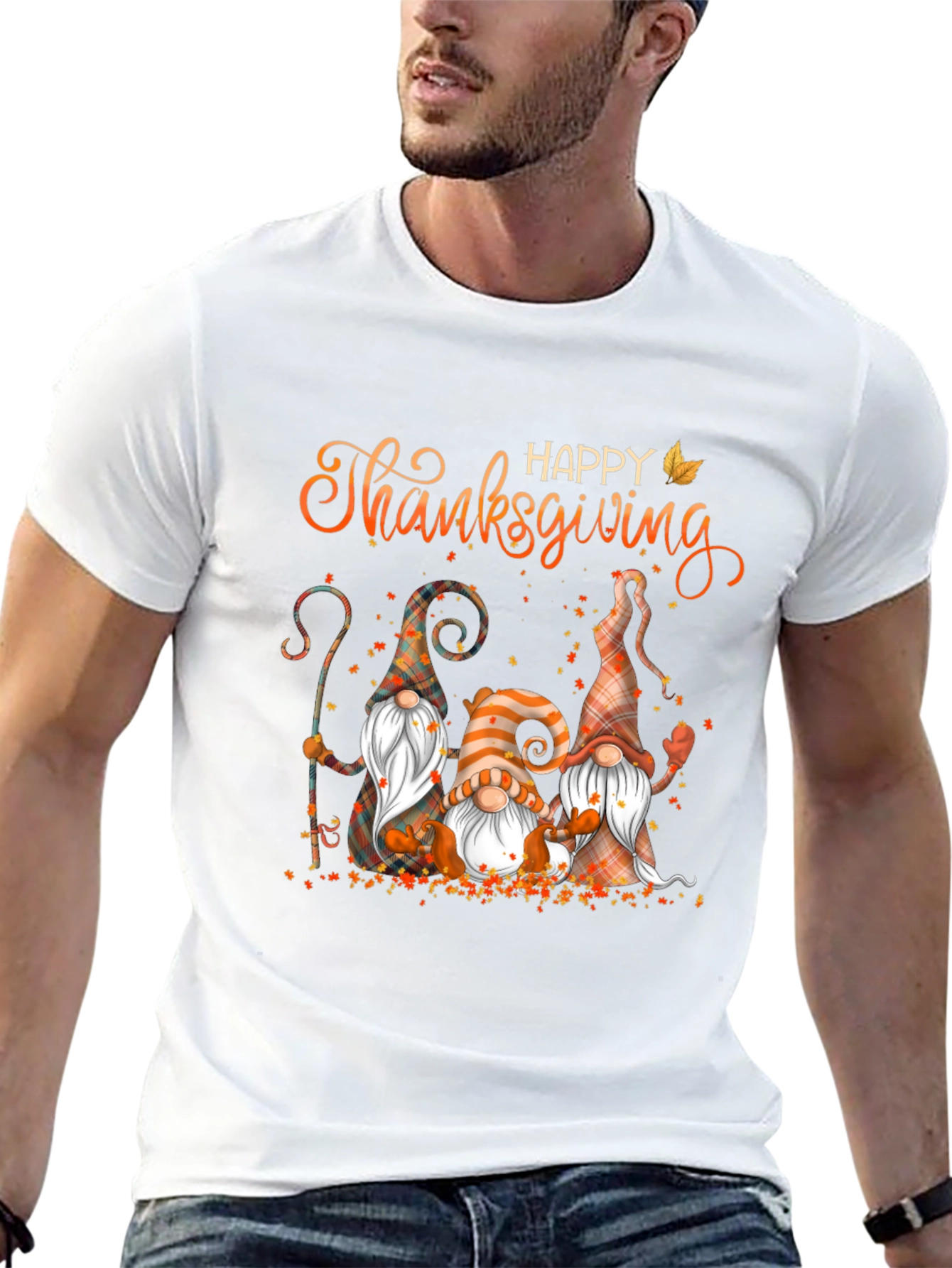 Happy Thanksgiving Gnomes Graphic T-Shirt