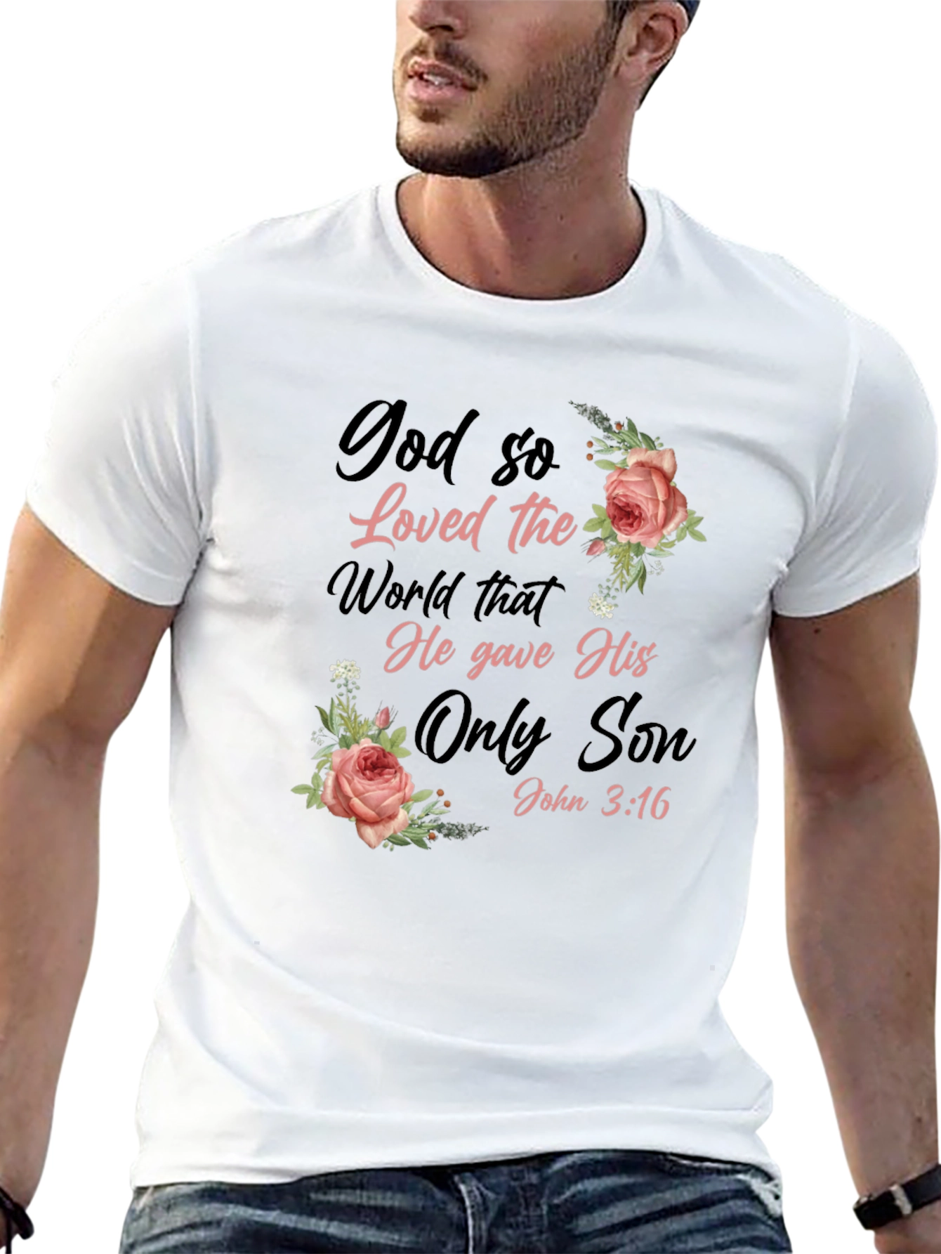 God So Loved The World Black T-Shirt