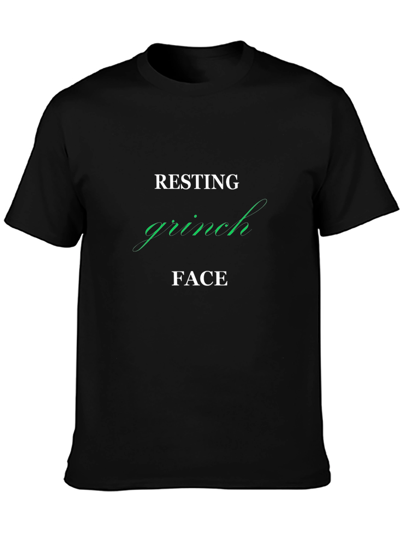 Resting Grinch Face Black Tee Shirt