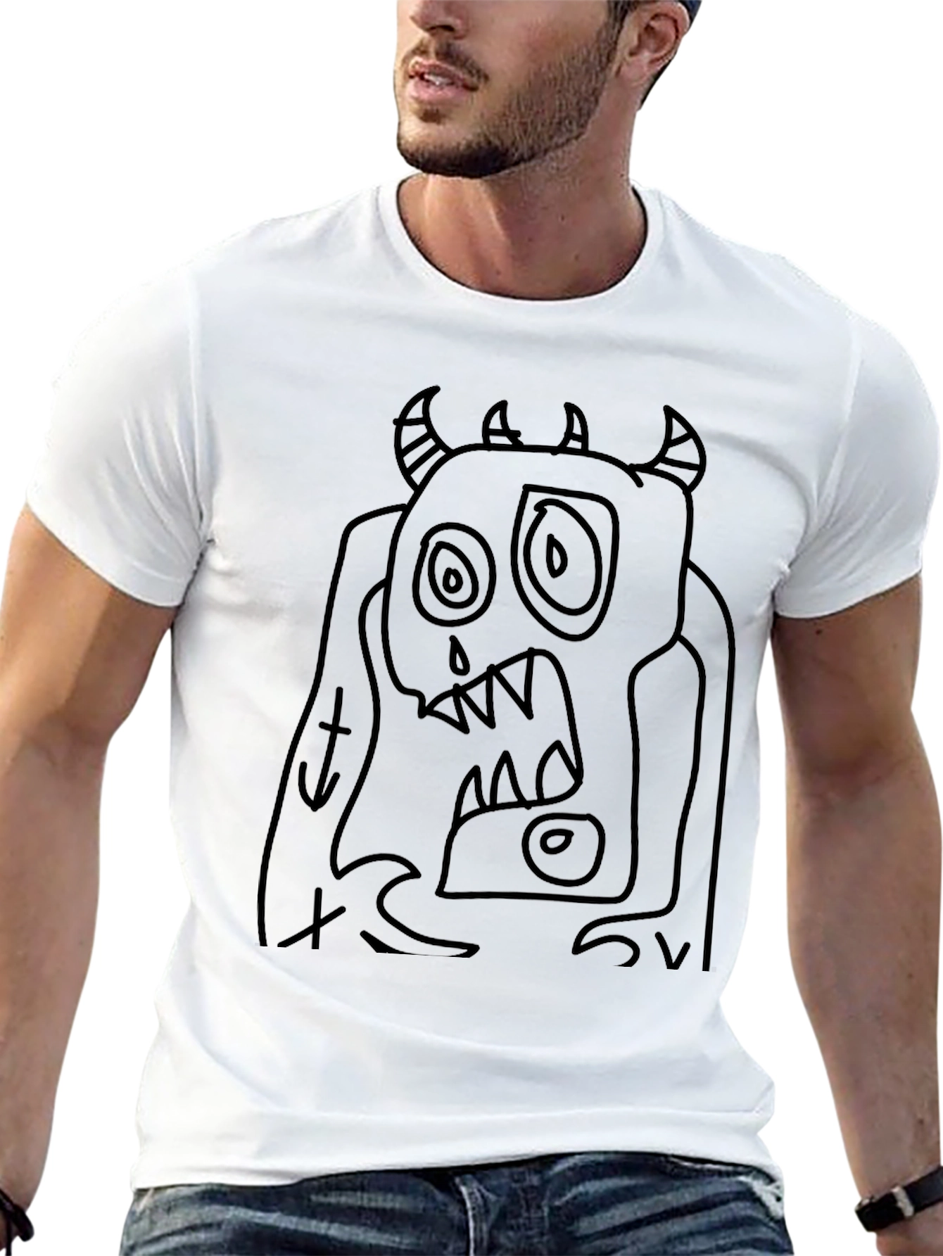 Monster Graphic Black T-Shirt