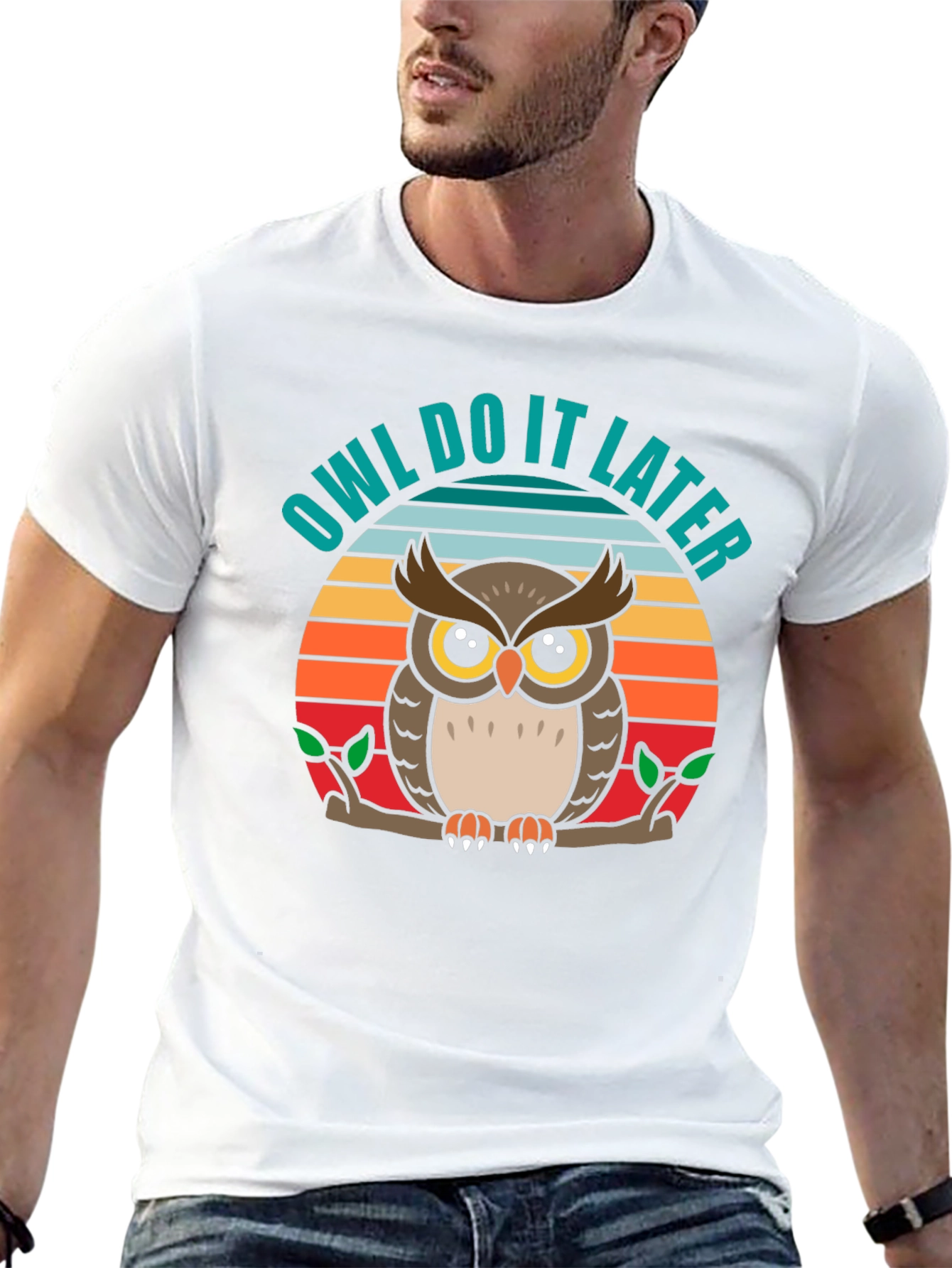 Owl Do It Later Funny Graphic T-Shirt