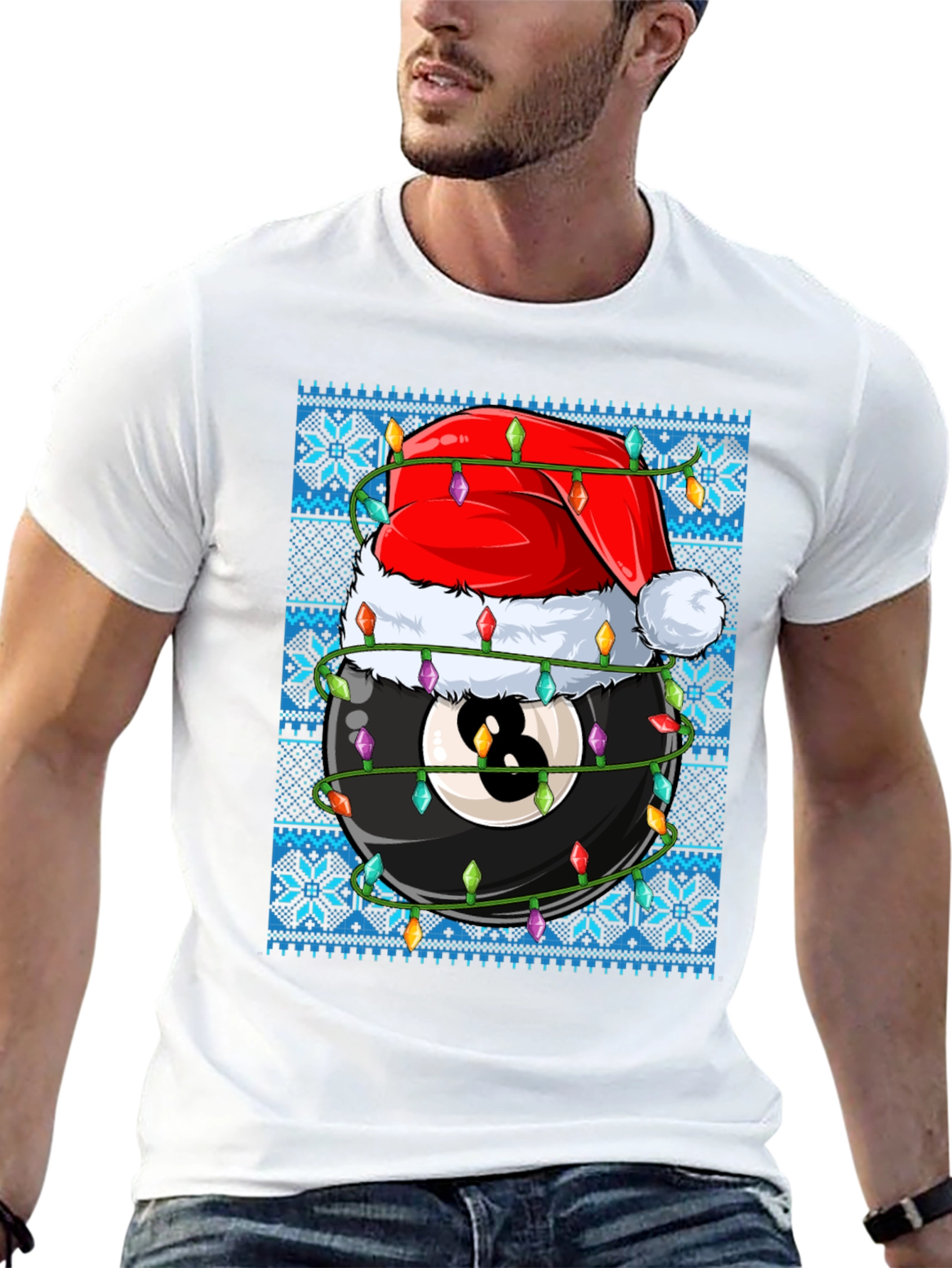 Christmas 8 Ball Holiday T-Shirt