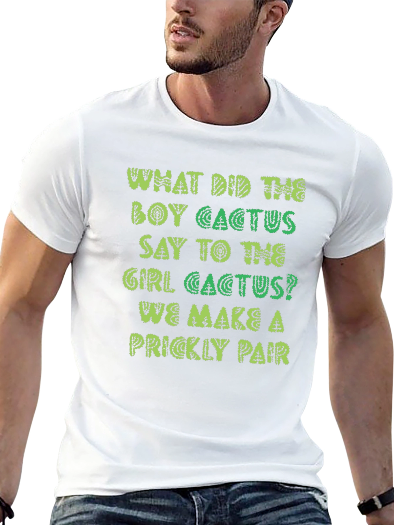 Prickly Pair Cactus Joke Graphic T-Shirt