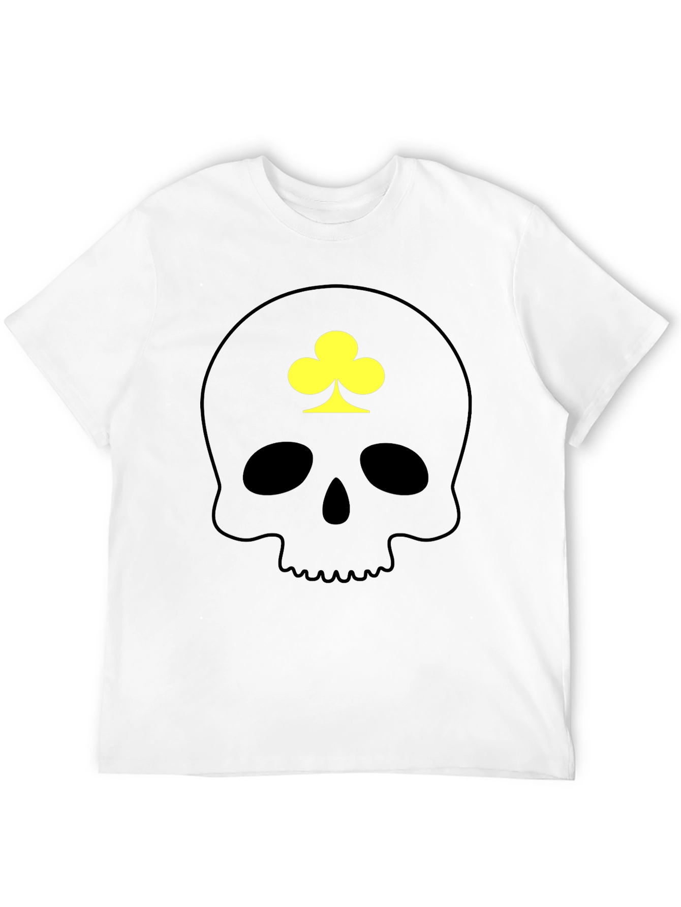 Skull & Clover Graphic T-Shirt - Casual Black Tee