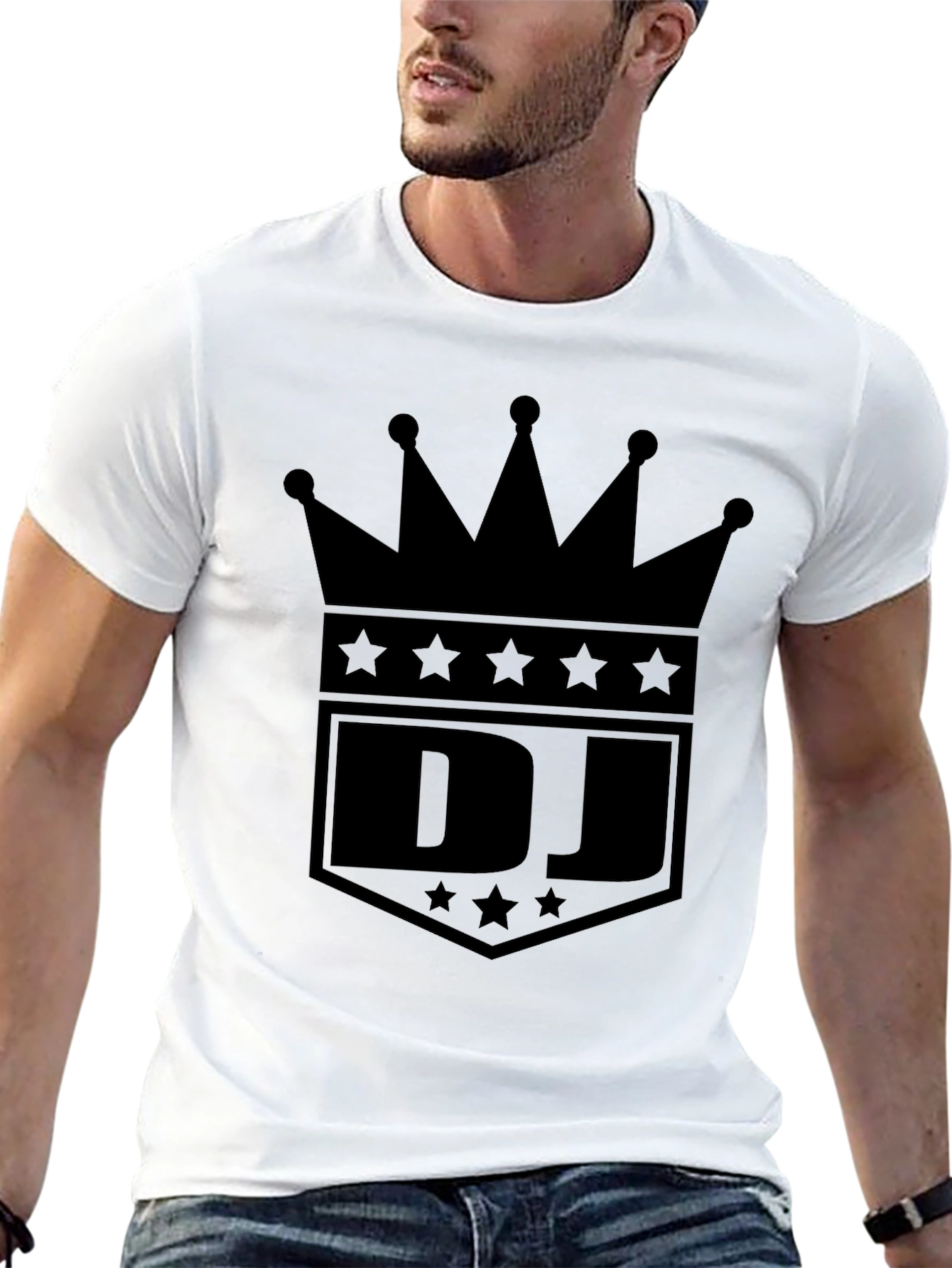 DJ Crown Graphic Tee - Cool Black T-Shirt