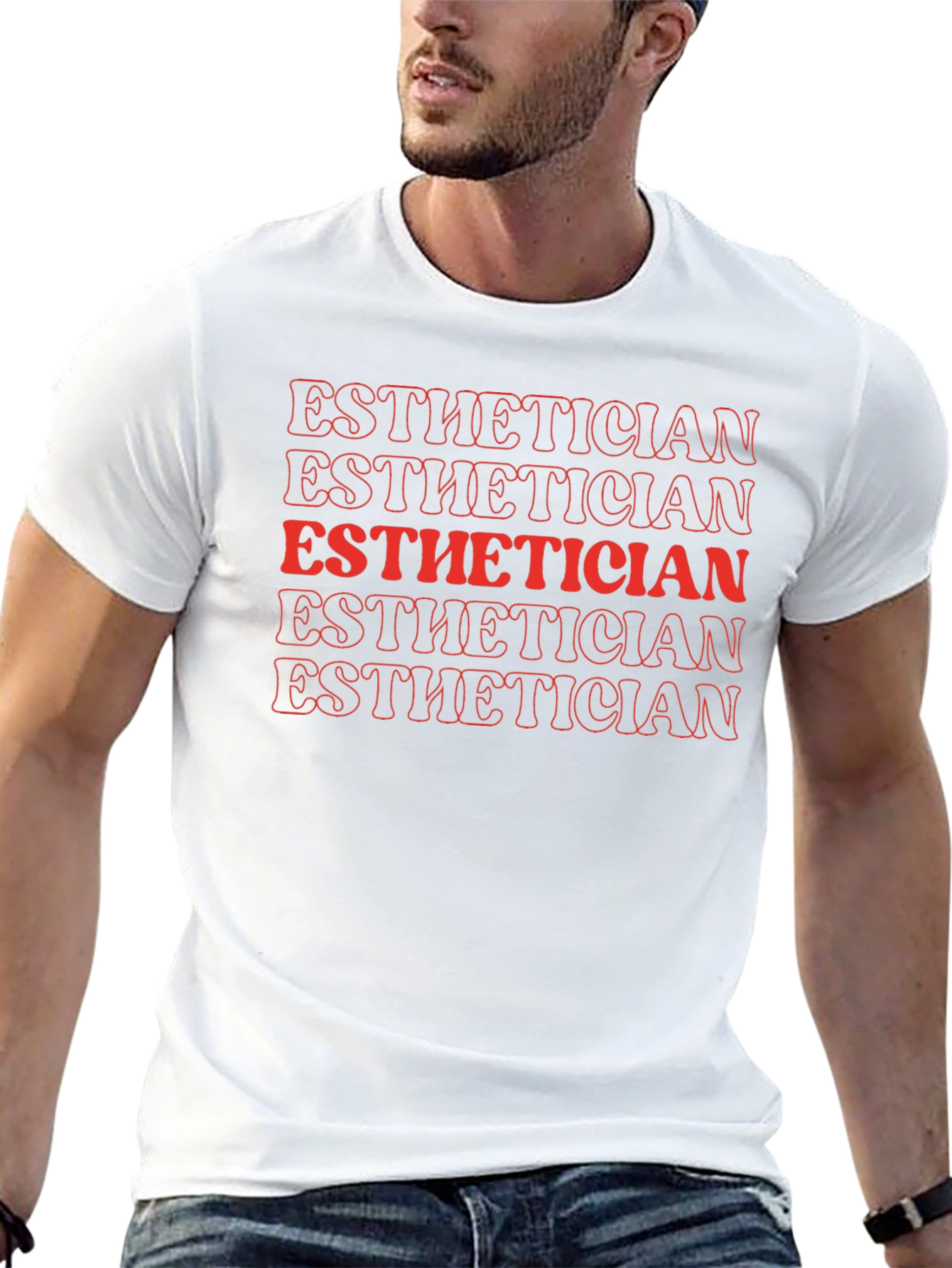 Esthetician Graphic Tee - Retro Style Text Design