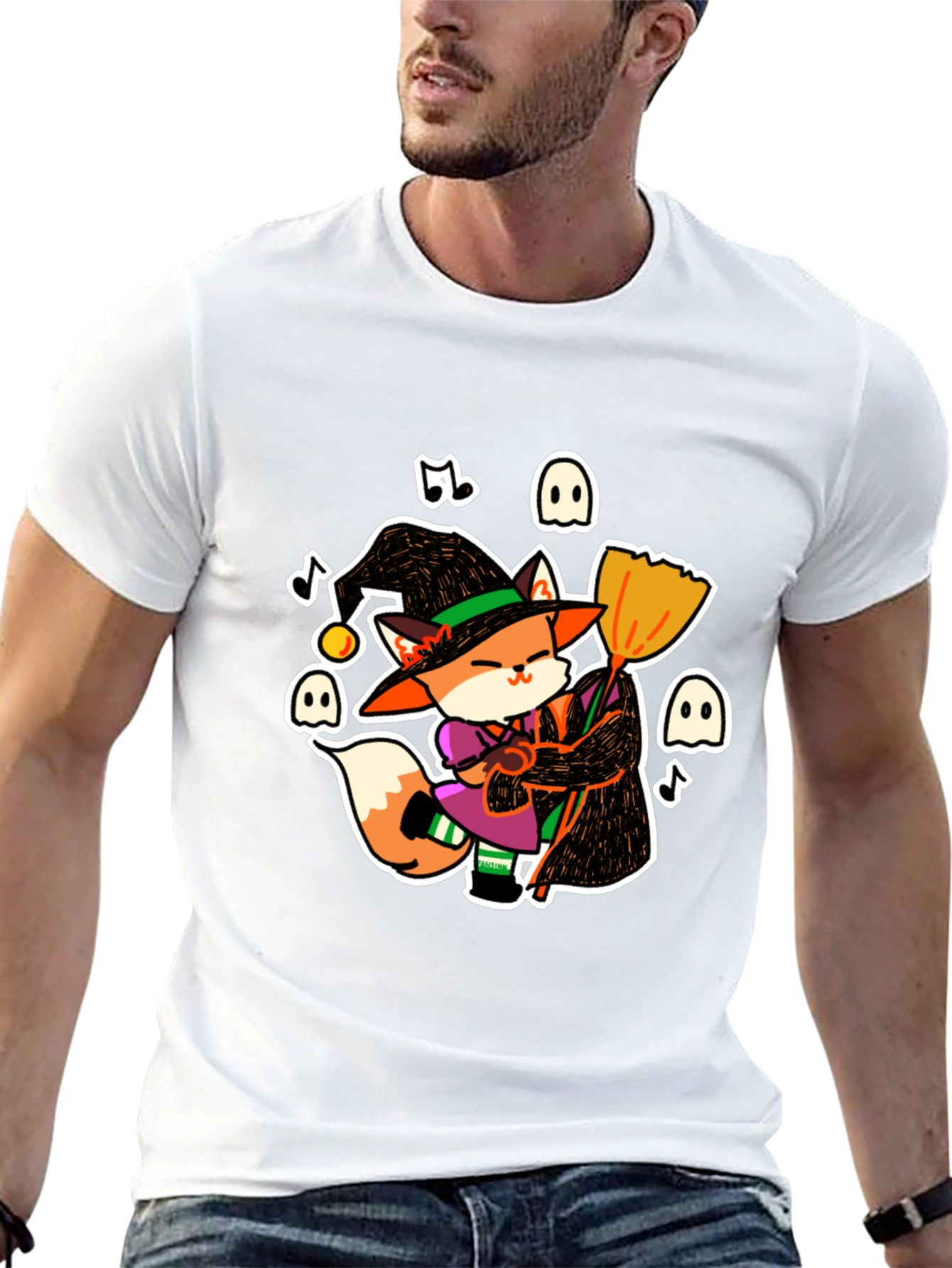 Fox Witch T-Shirt Halloween