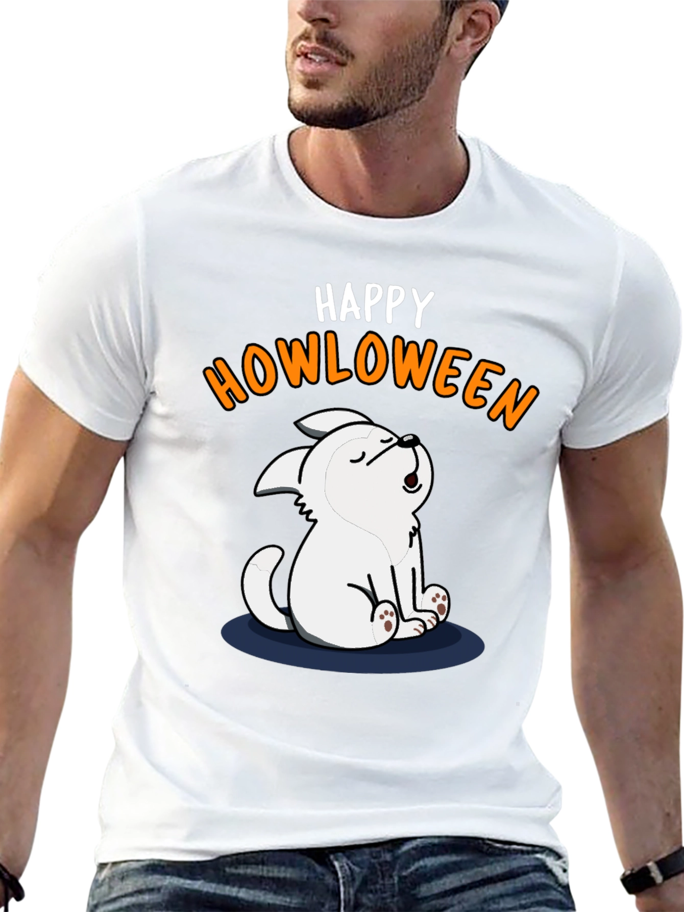 Happy Howloween T-Shirt - Spooky Cute Dog Halloween Tee