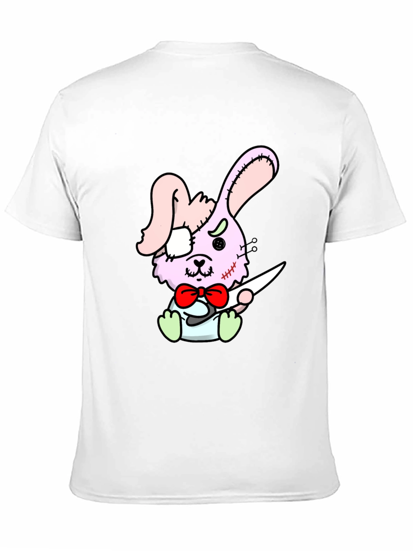 Zombie Bunny Graphic Tee - Black Casual Shirt