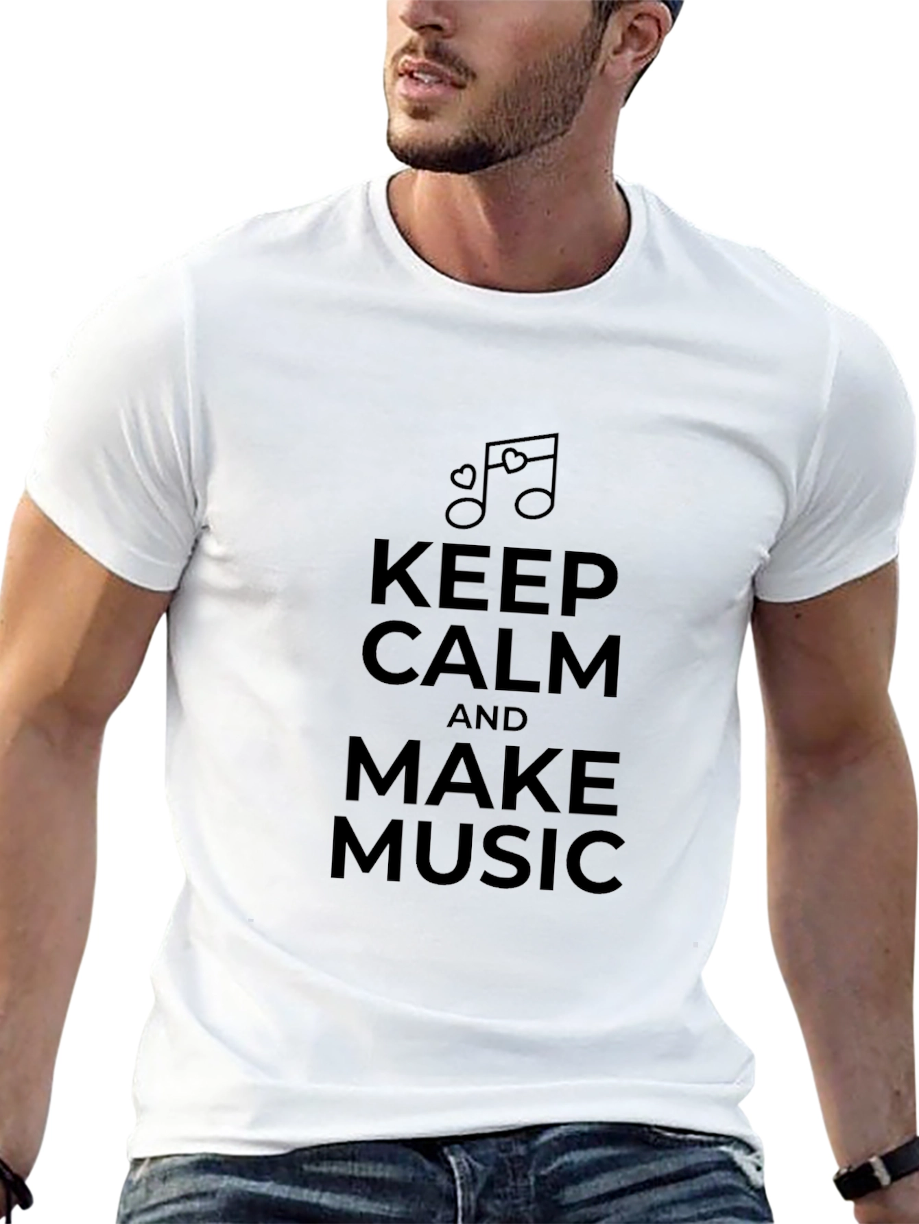 Keep Calm and Make Music Black T-Shirt