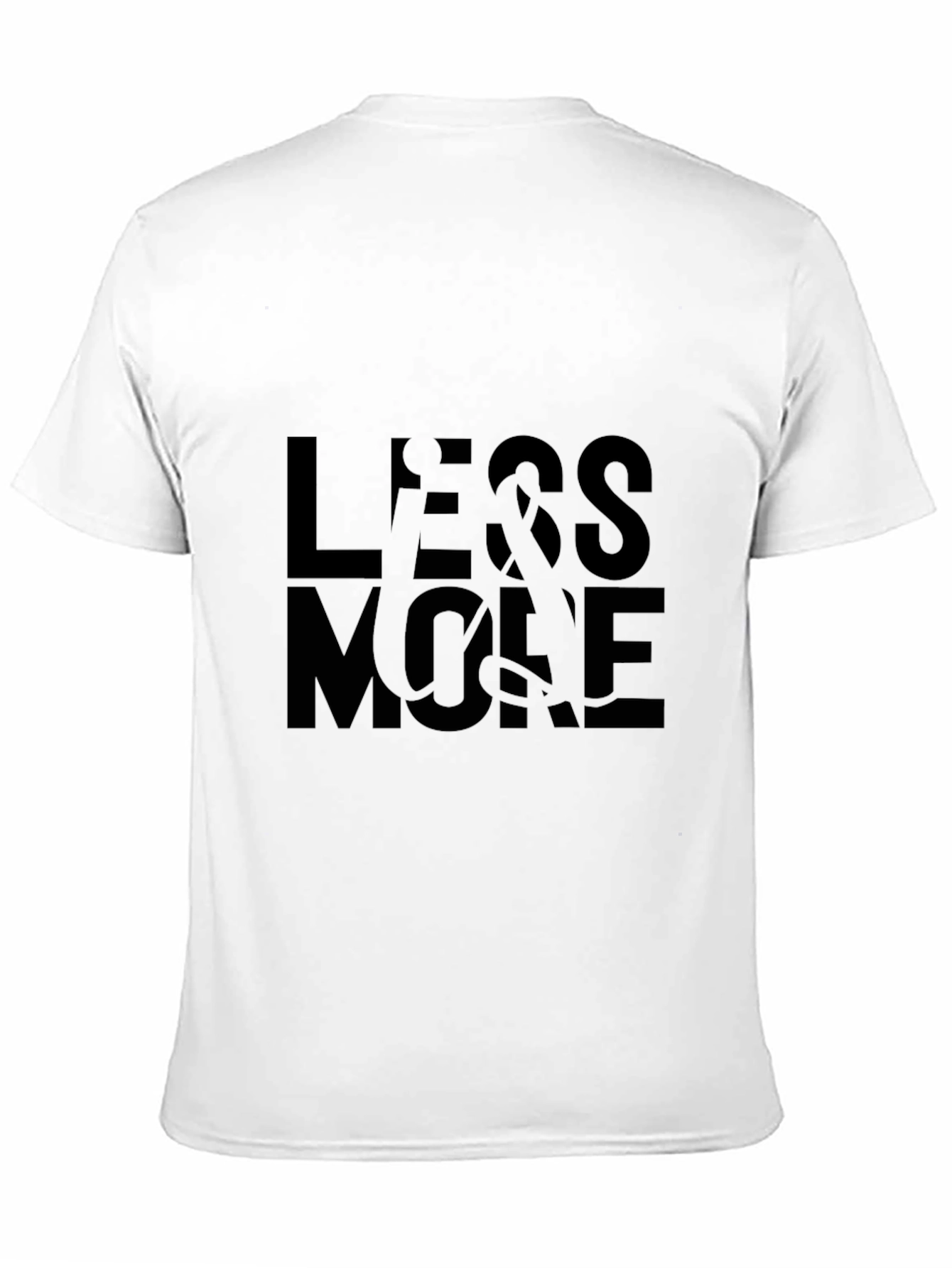 Less & More Mens Black Graphic Tee