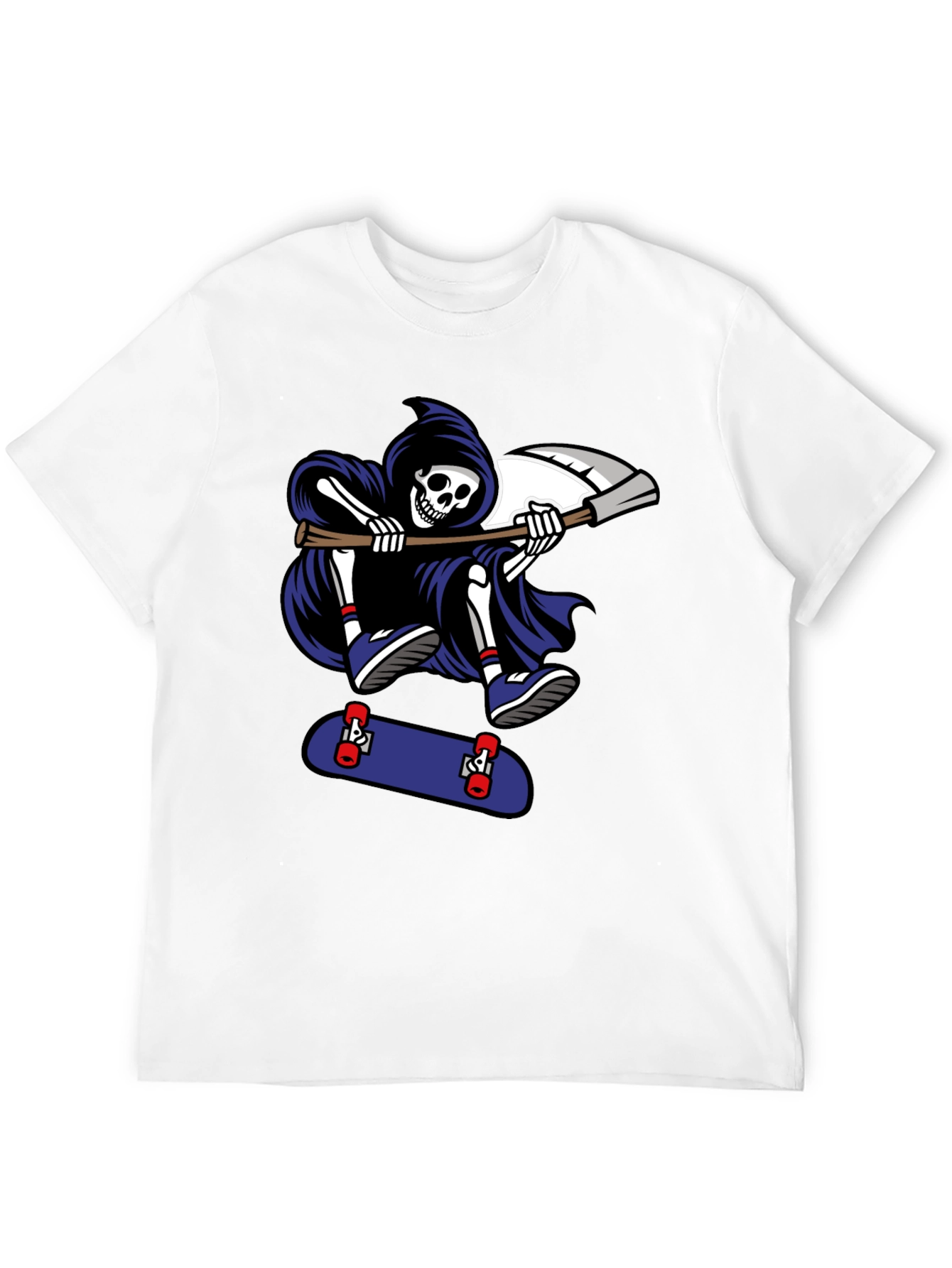 Skateboarding Grim Reaper T-Shirt - Black