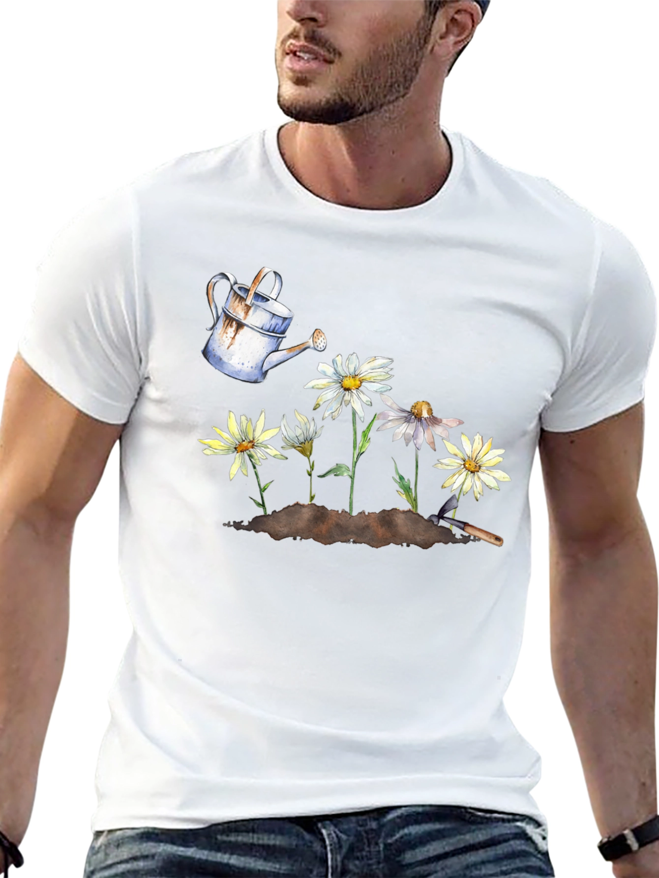 Daisy Watering Can Graphic Tee