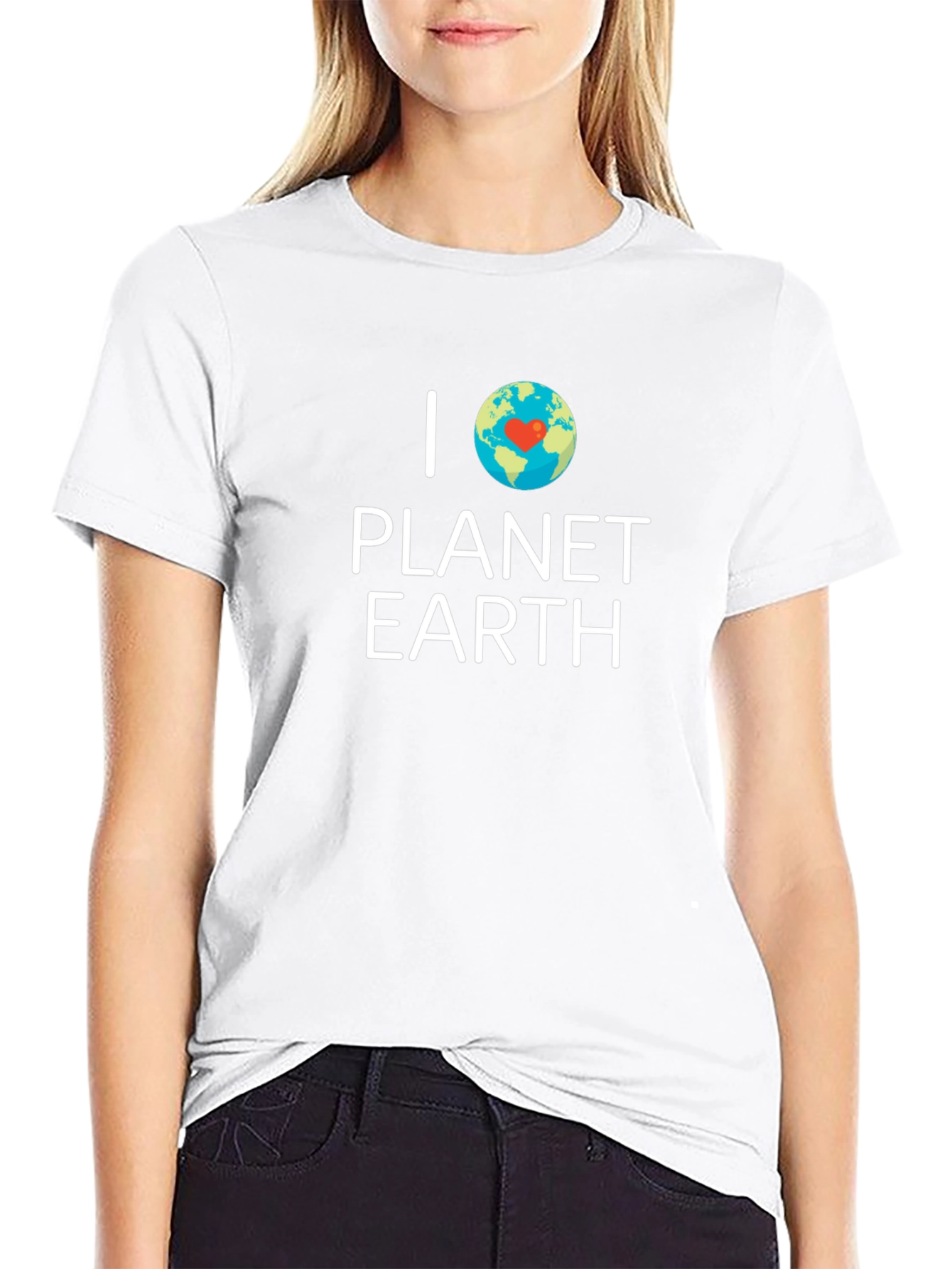 I Love Planet Earth Graphic Tee - Black