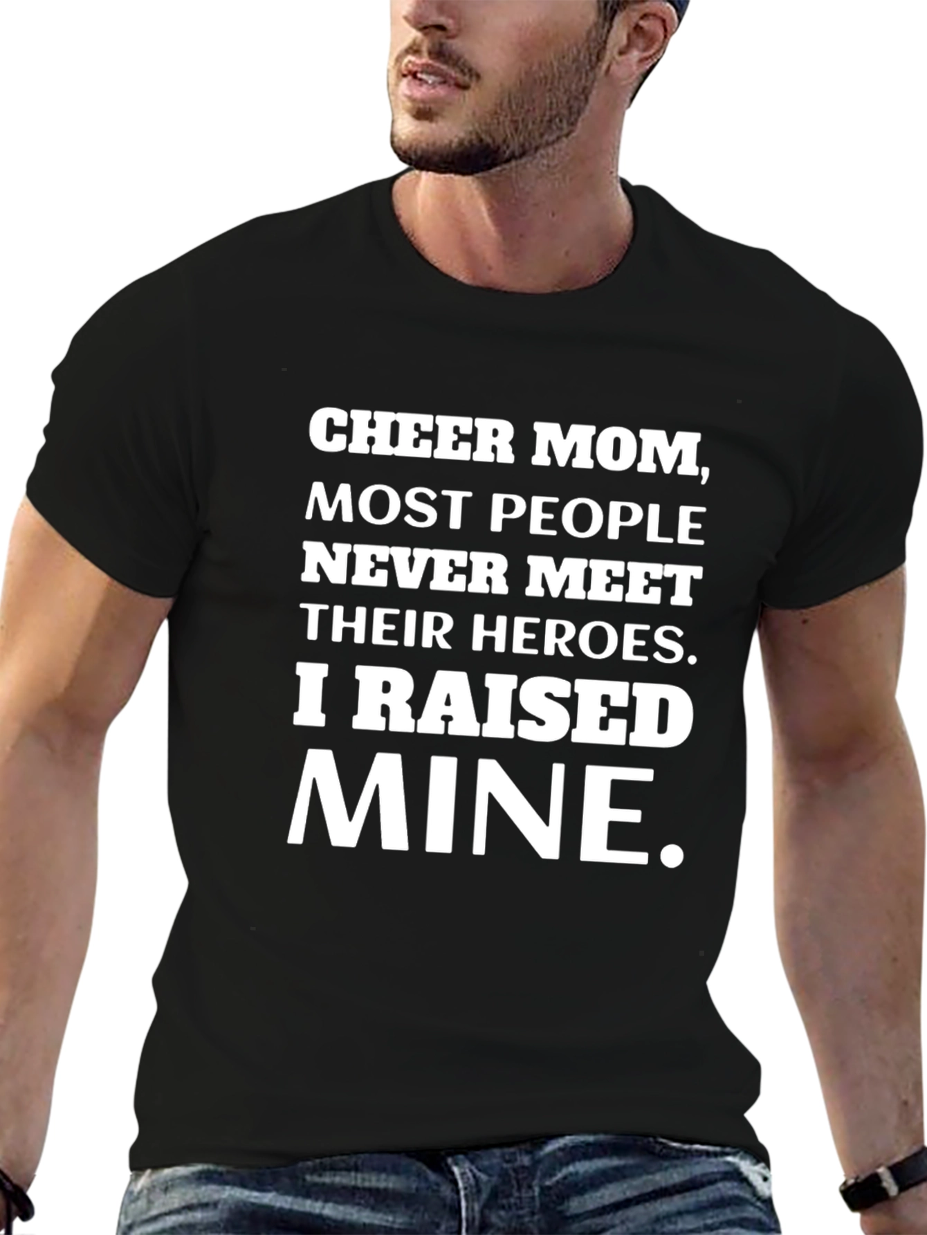 Cheer Mom Heroes T-Shirt - Raised Mine!