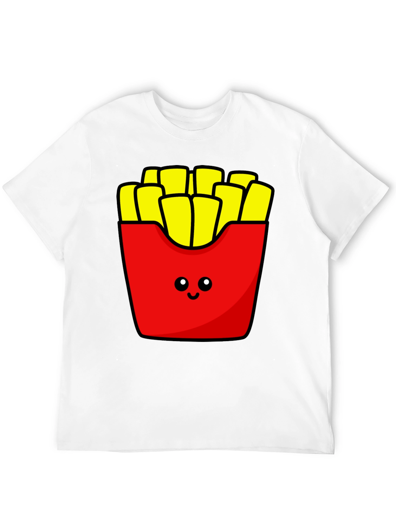 Cute Fries Graphic Tee - Black T-Shirt