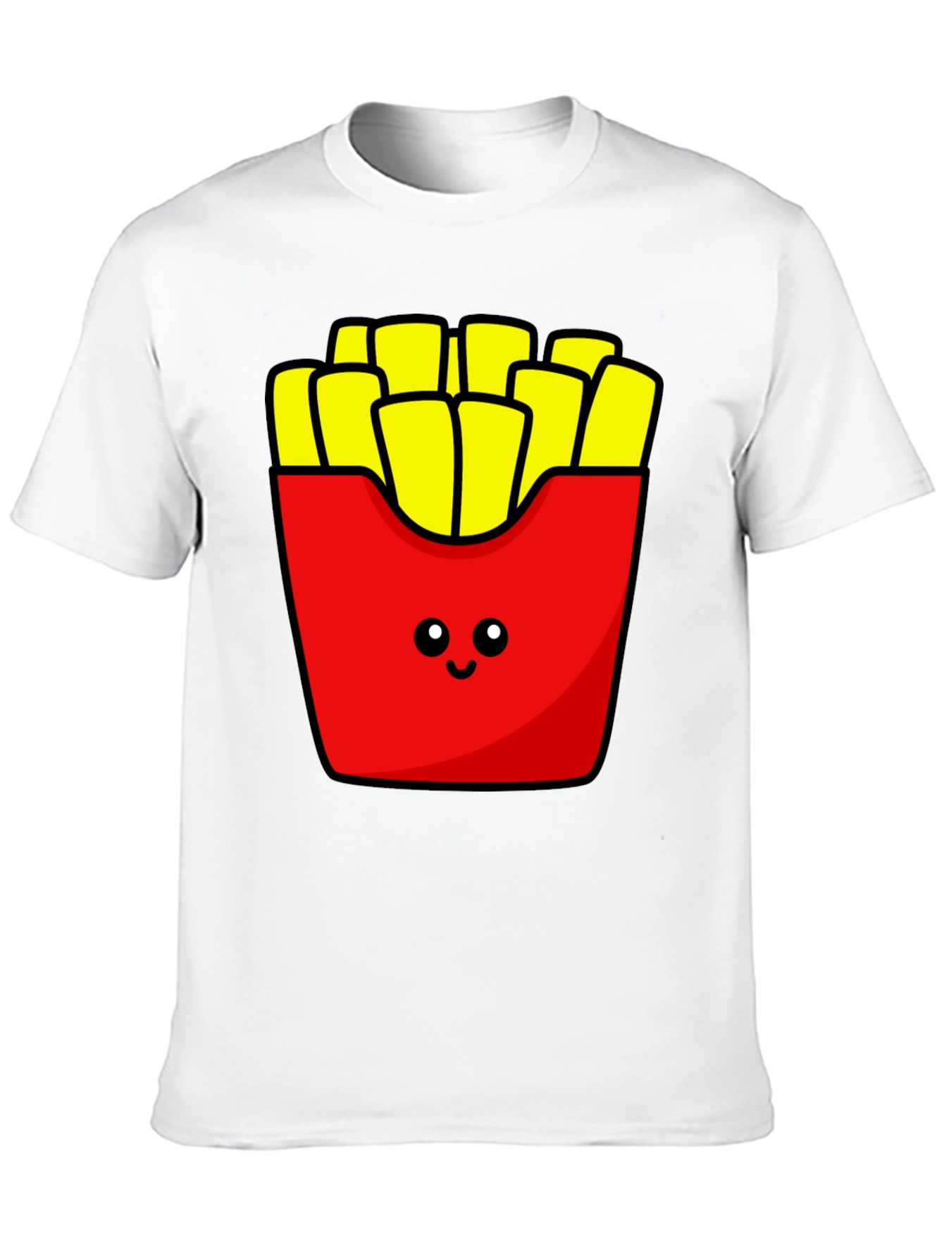 Cute Fries Graphic Tee - Black T-Shirt