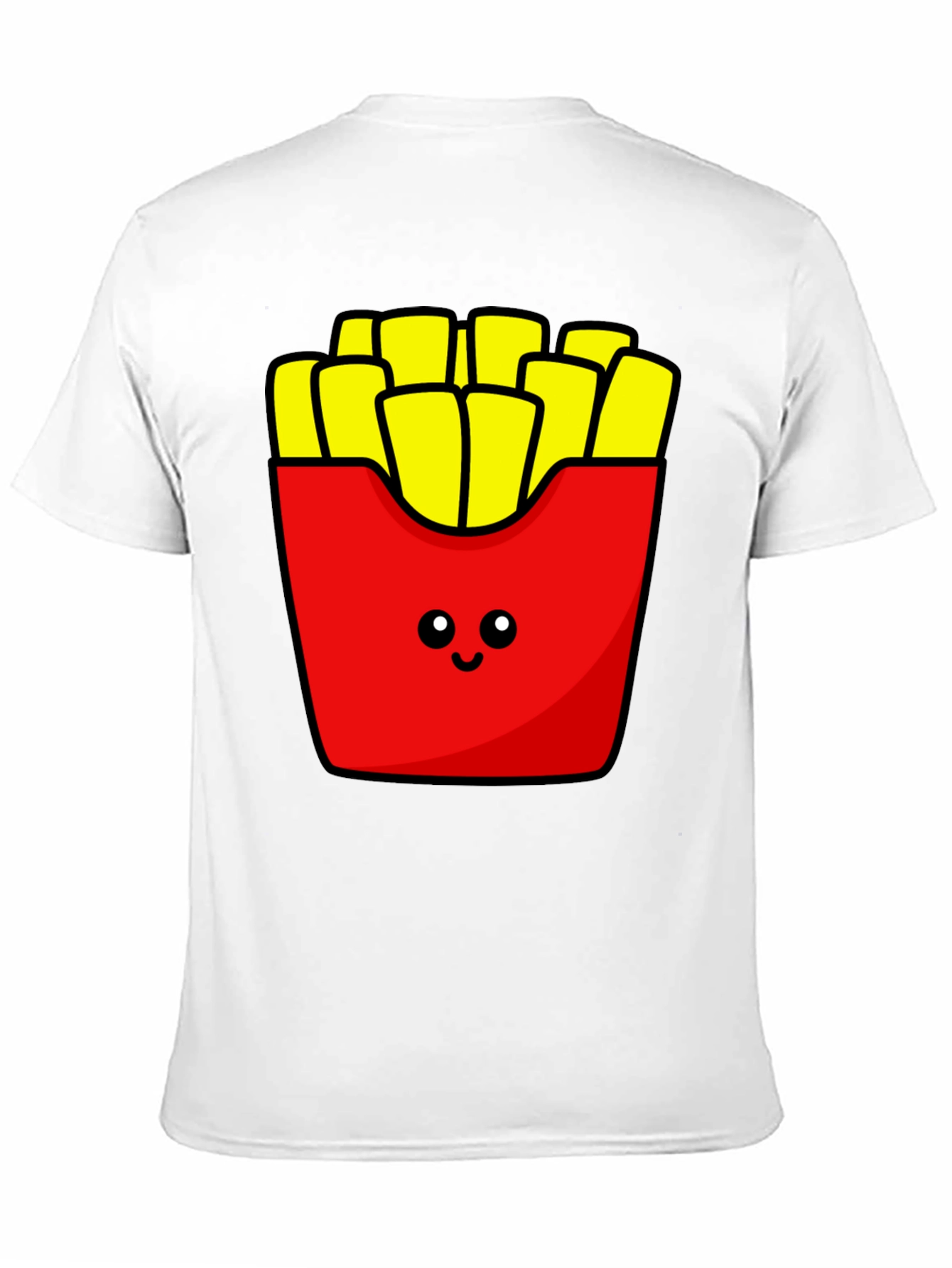 Cute Fries Graphic Tee - Black T-Shirt