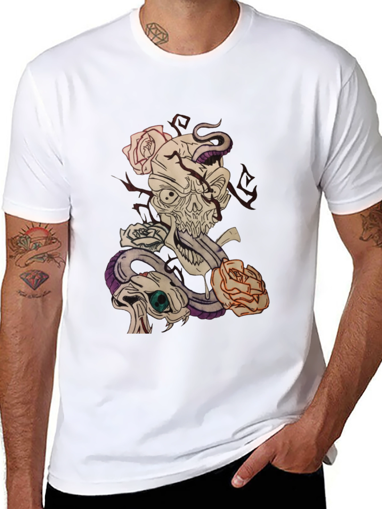 Skull and Snake Graphic Tee