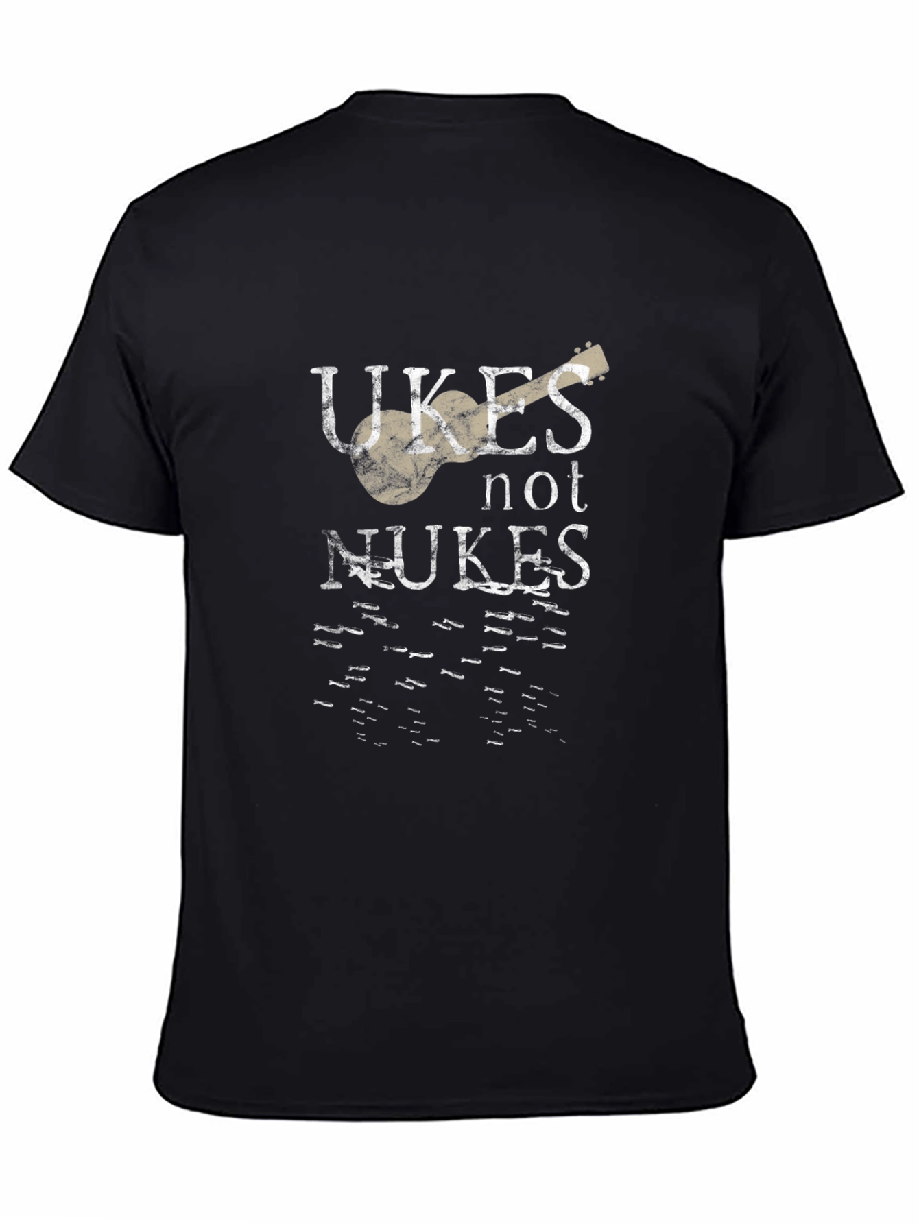 Ukes Not Nukes Graphic T-Shirt - Music Lover Tee