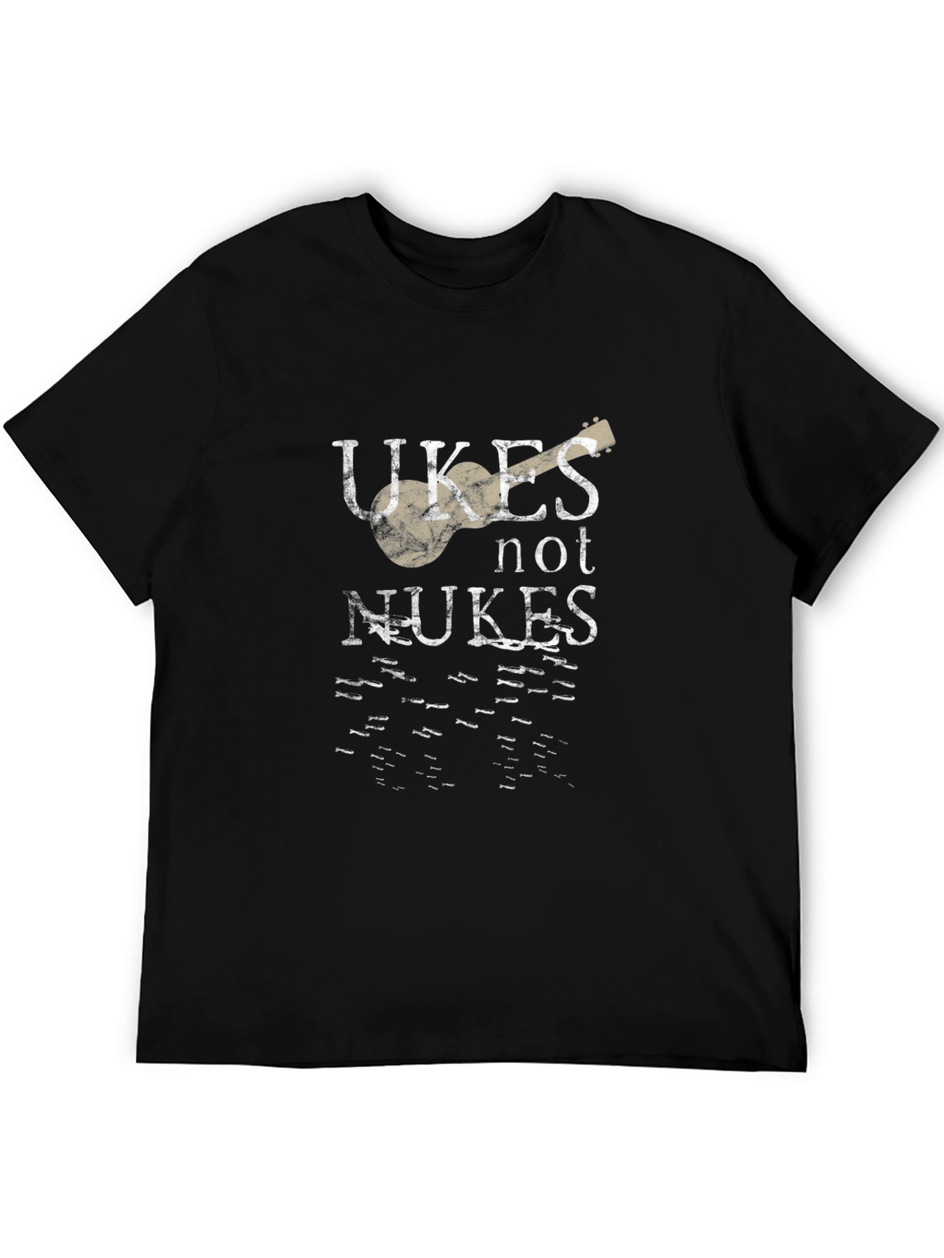 Ukes Not Nukes Graphic T-Shirt - Music Lover Tee