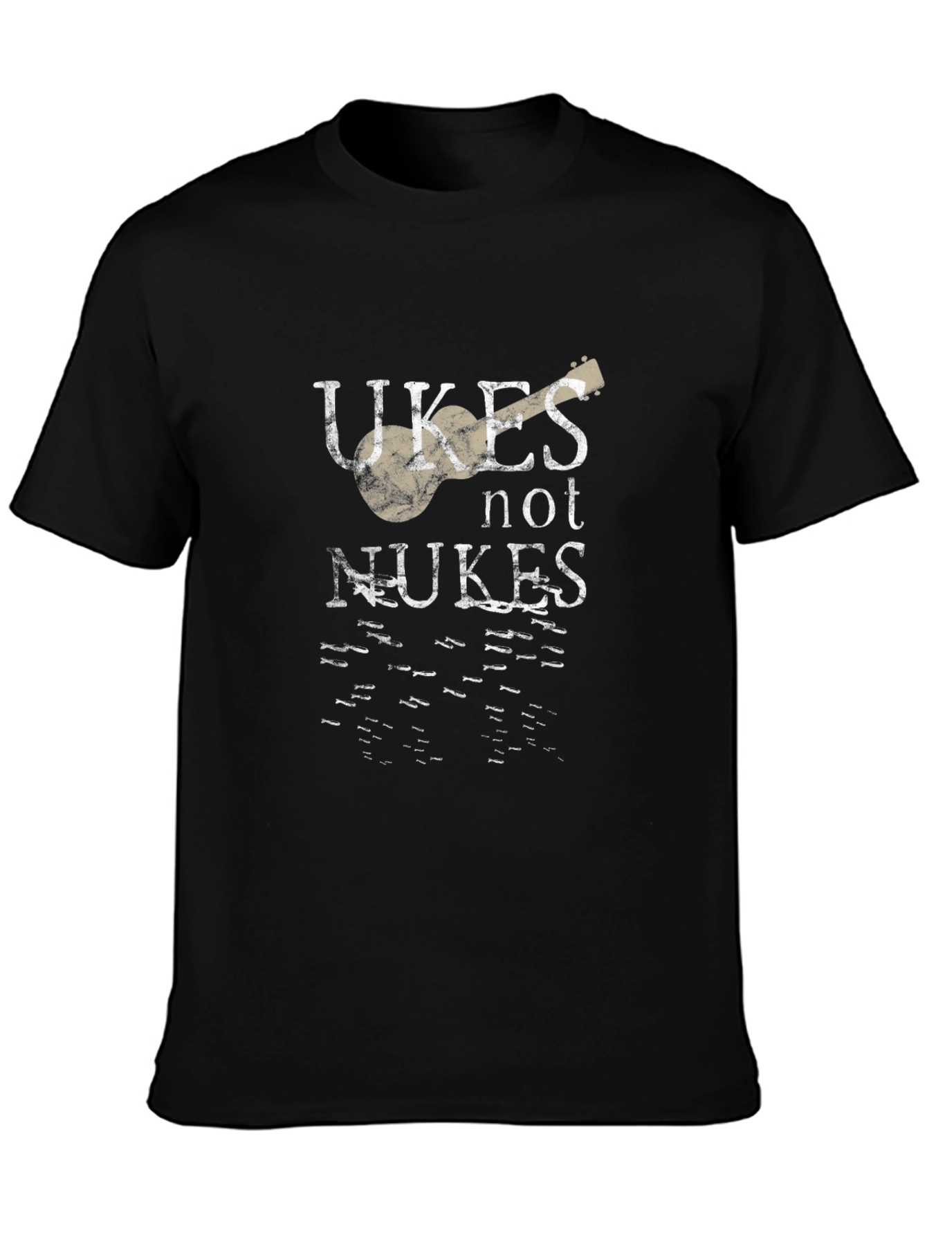 Ukes Not Nukes Graphic T-Shirt - Music Lover Tee