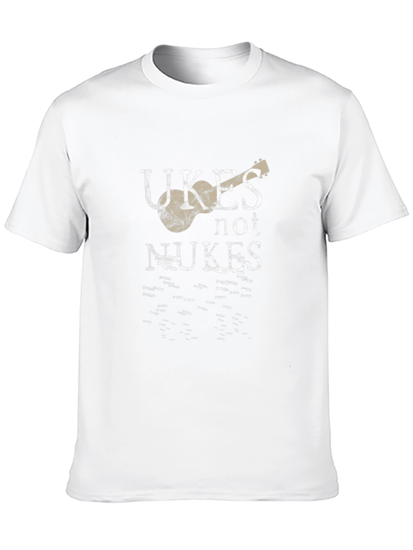 Ukes Not Nukes Graphic T-Shirt - Music Lover Tee
