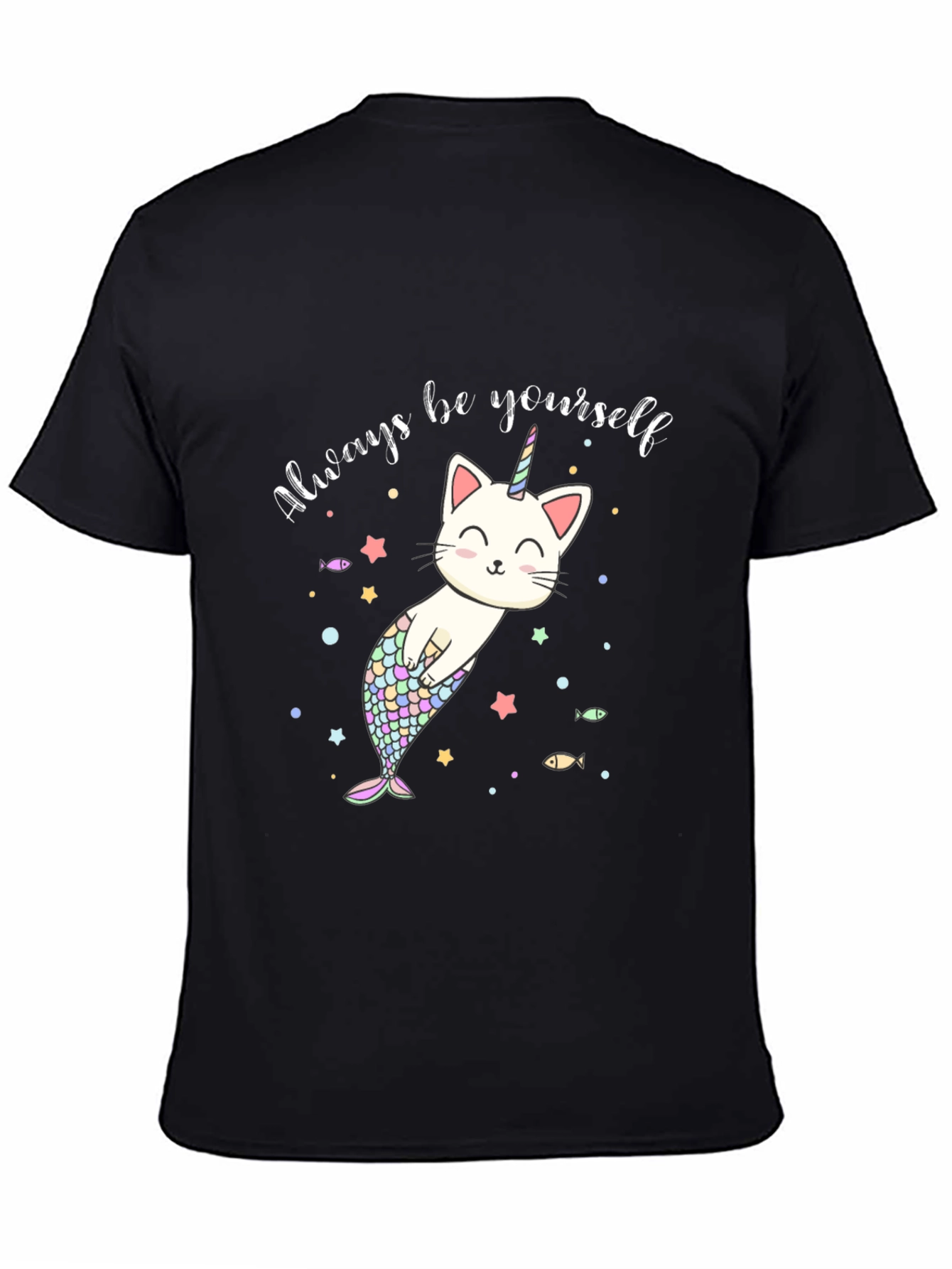 Unicorn Cat Mermaid Graphic T-Shirt