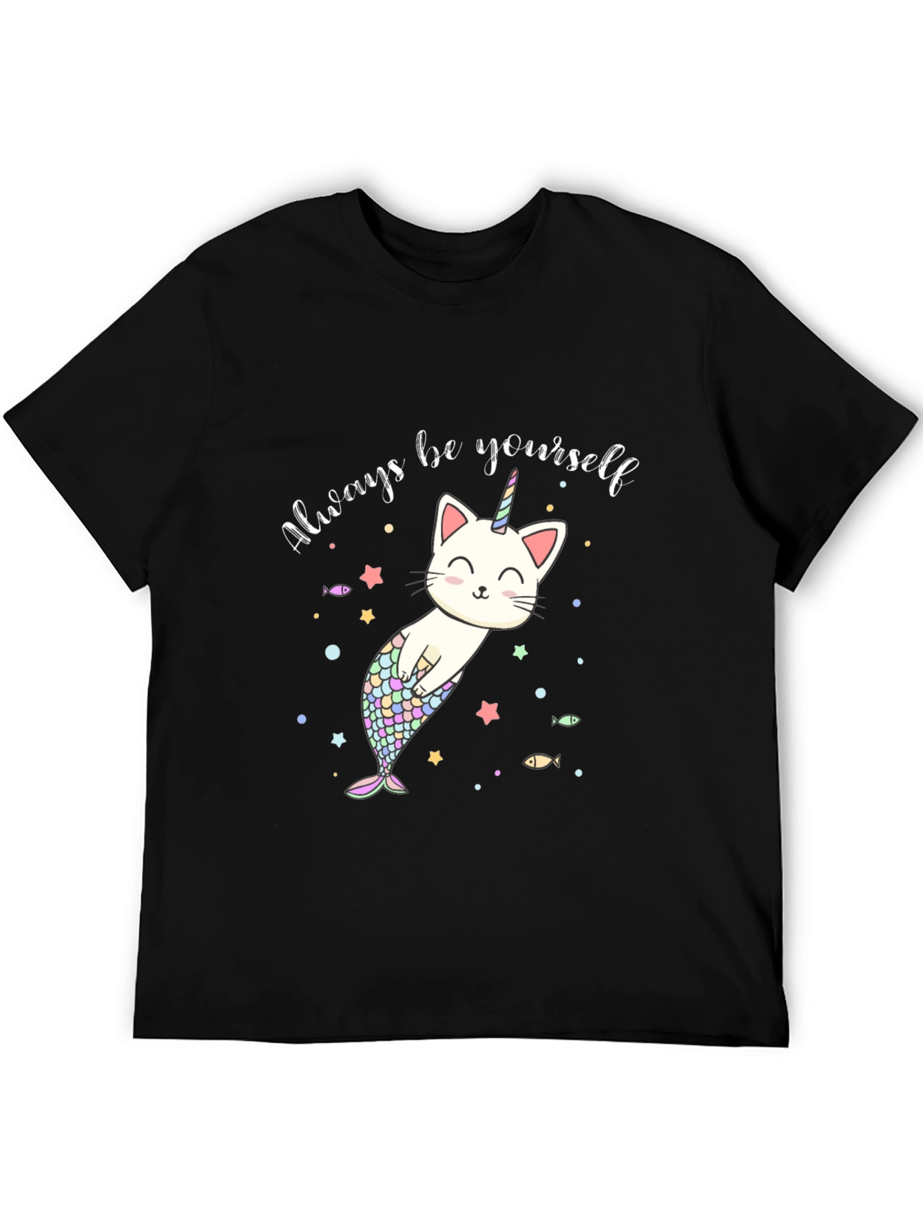 Unicorn Cat Mermaid Graphic T-Shirt
