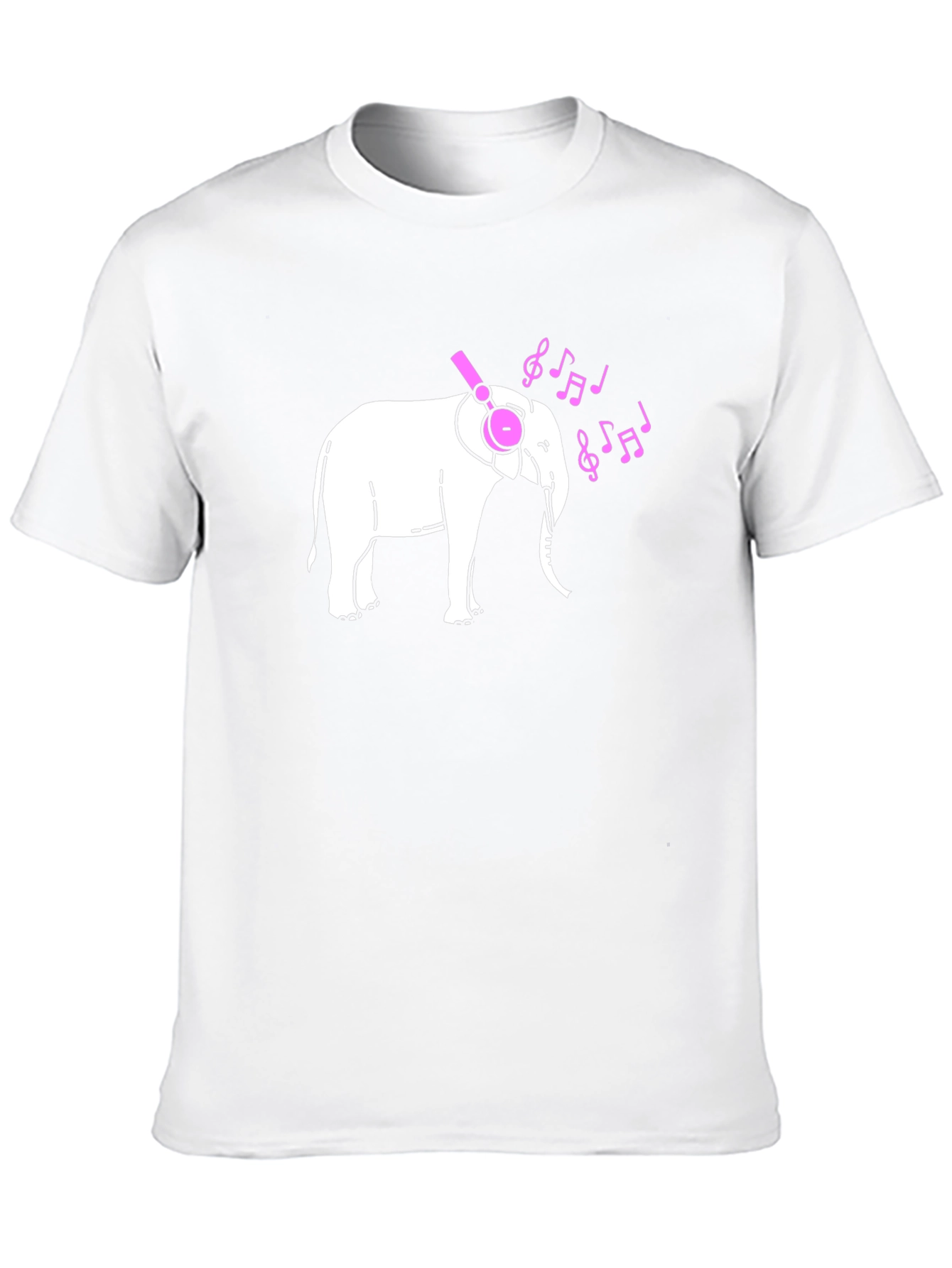 Elephant DJ Graphic Tee - Black Cotton T-Shirt