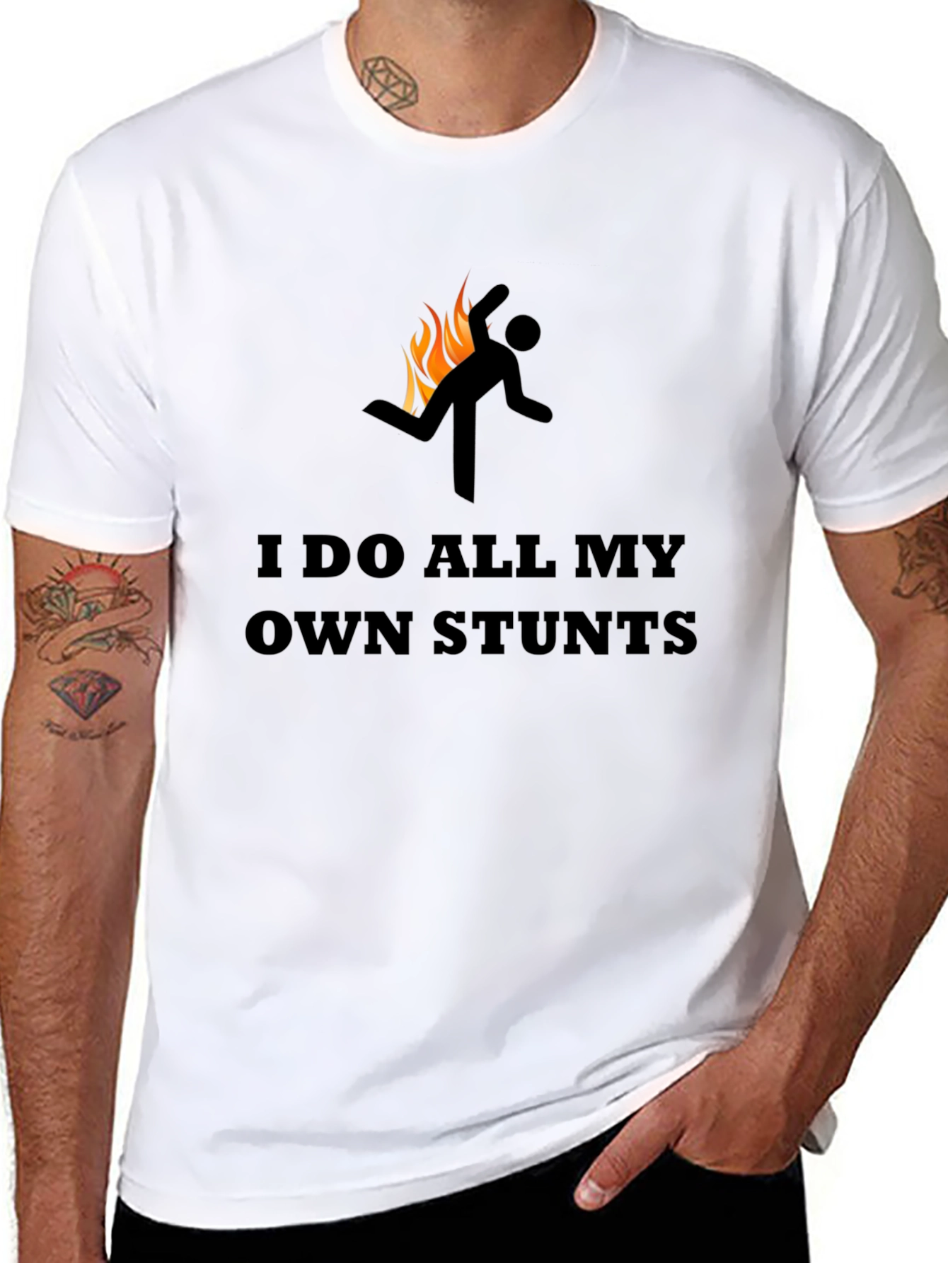 I Do All My Own Stunts Graphic Tee