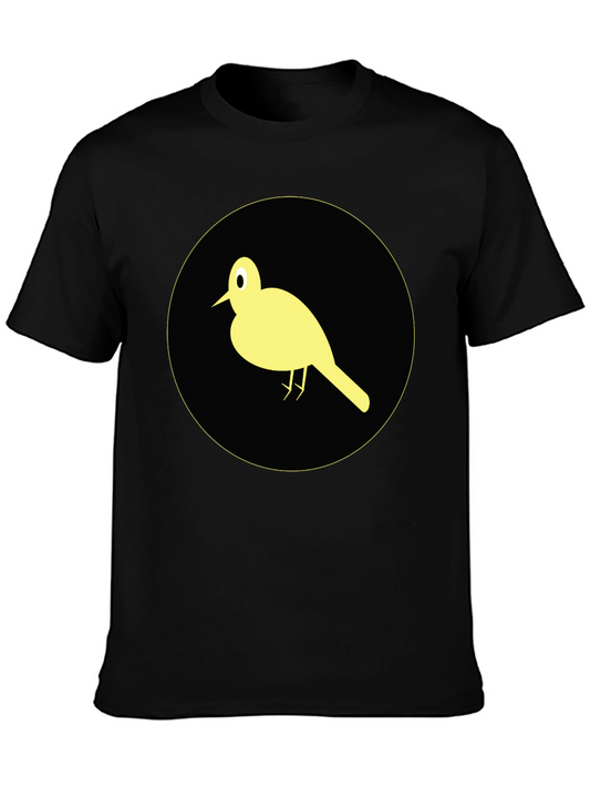 Bird Graphic Tee - Stylish Black Cotton T-Shirt
