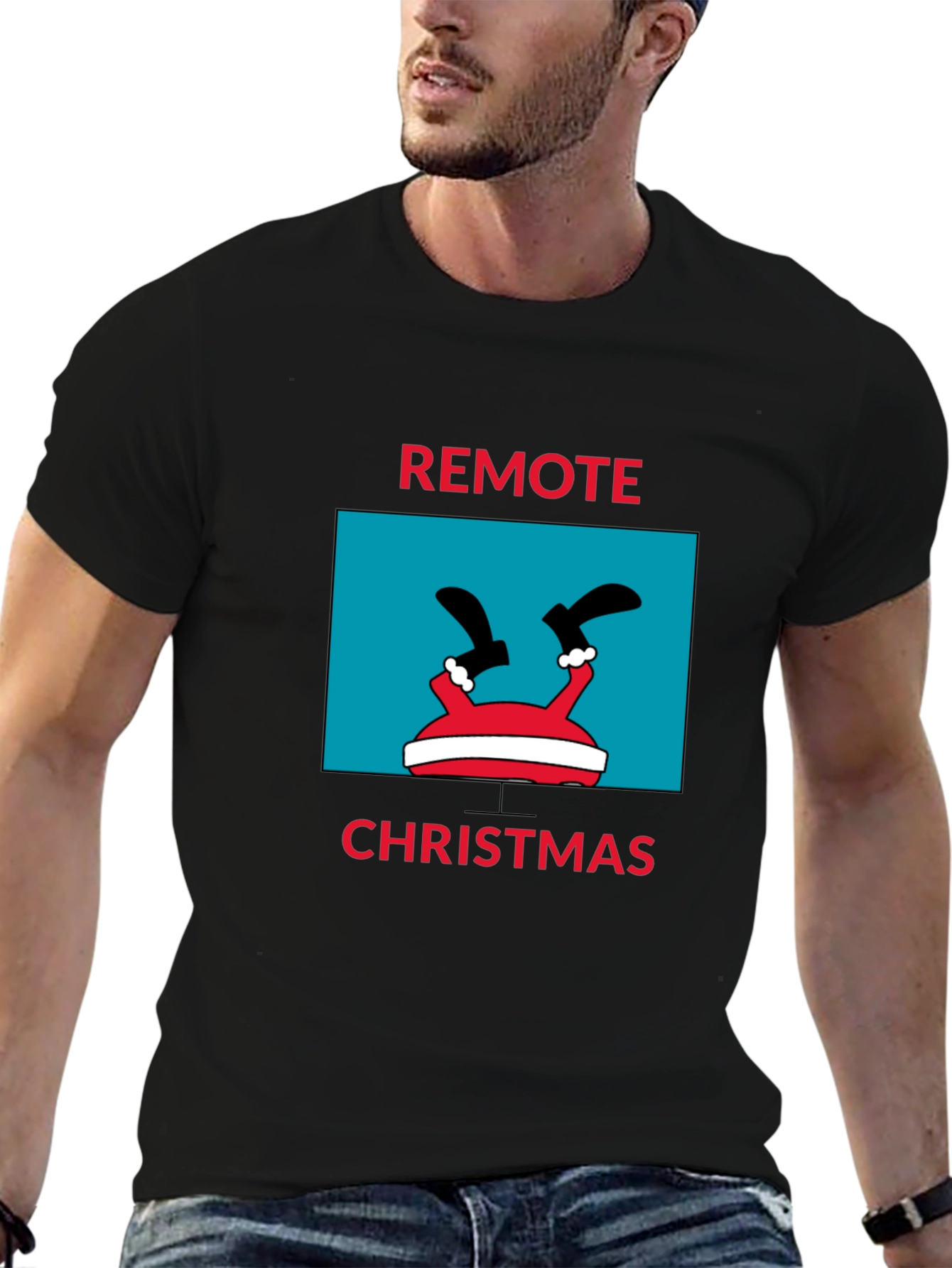 Remote Christmas Holiday Graphic Tee