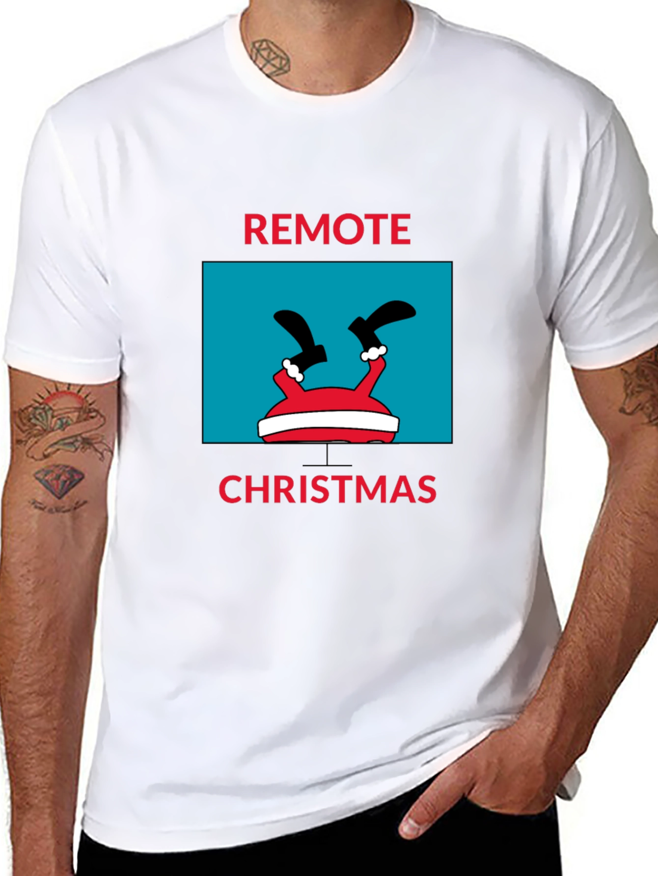 Remote Christmas Holiday Graphic Tee