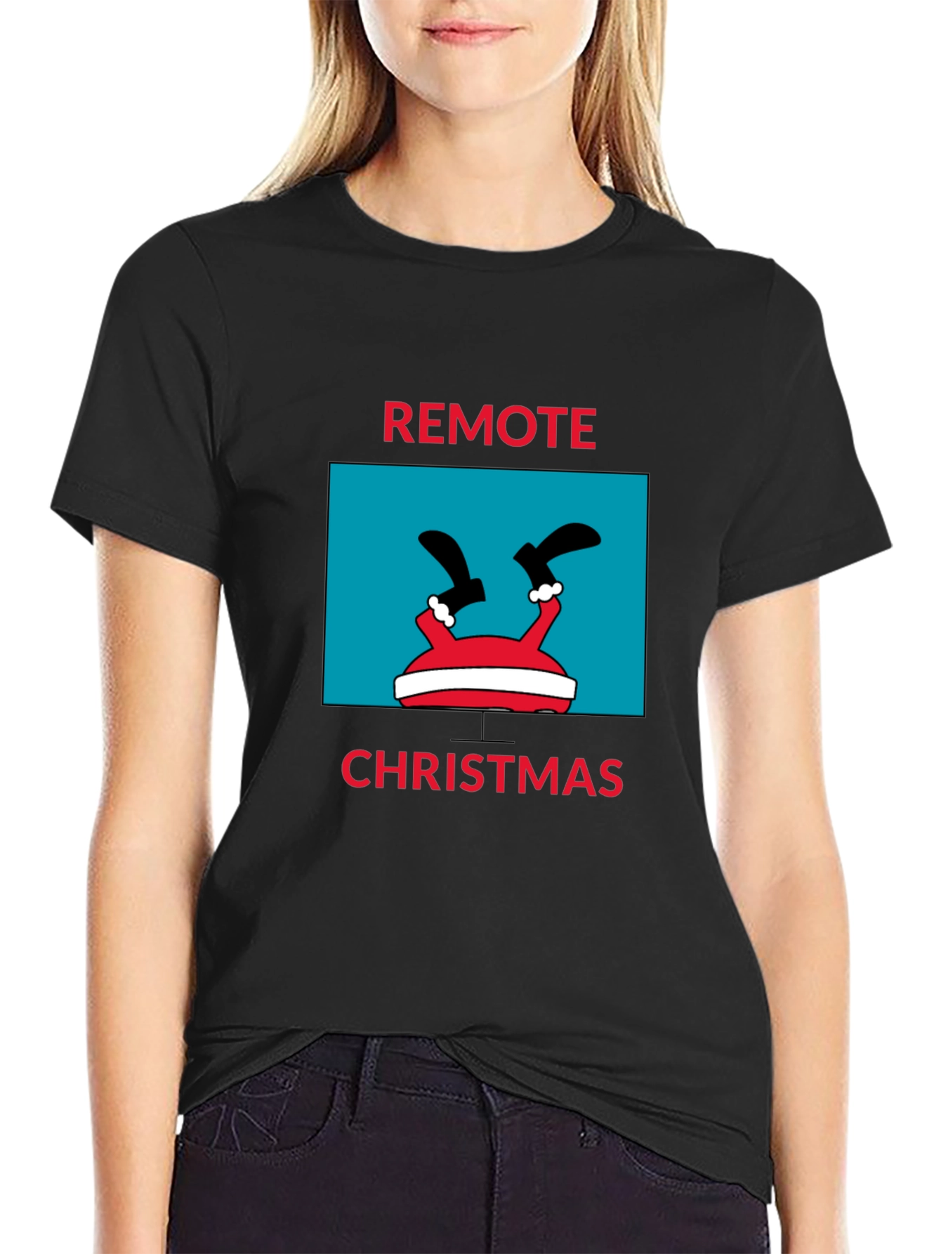Remote Christmas Holiday Graphic Tee