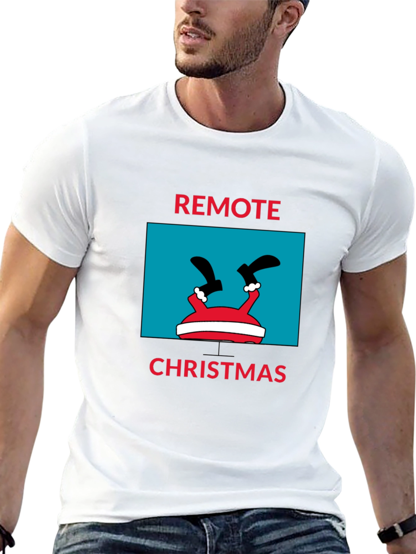 Remote Christmas Holiday Graphic Tee