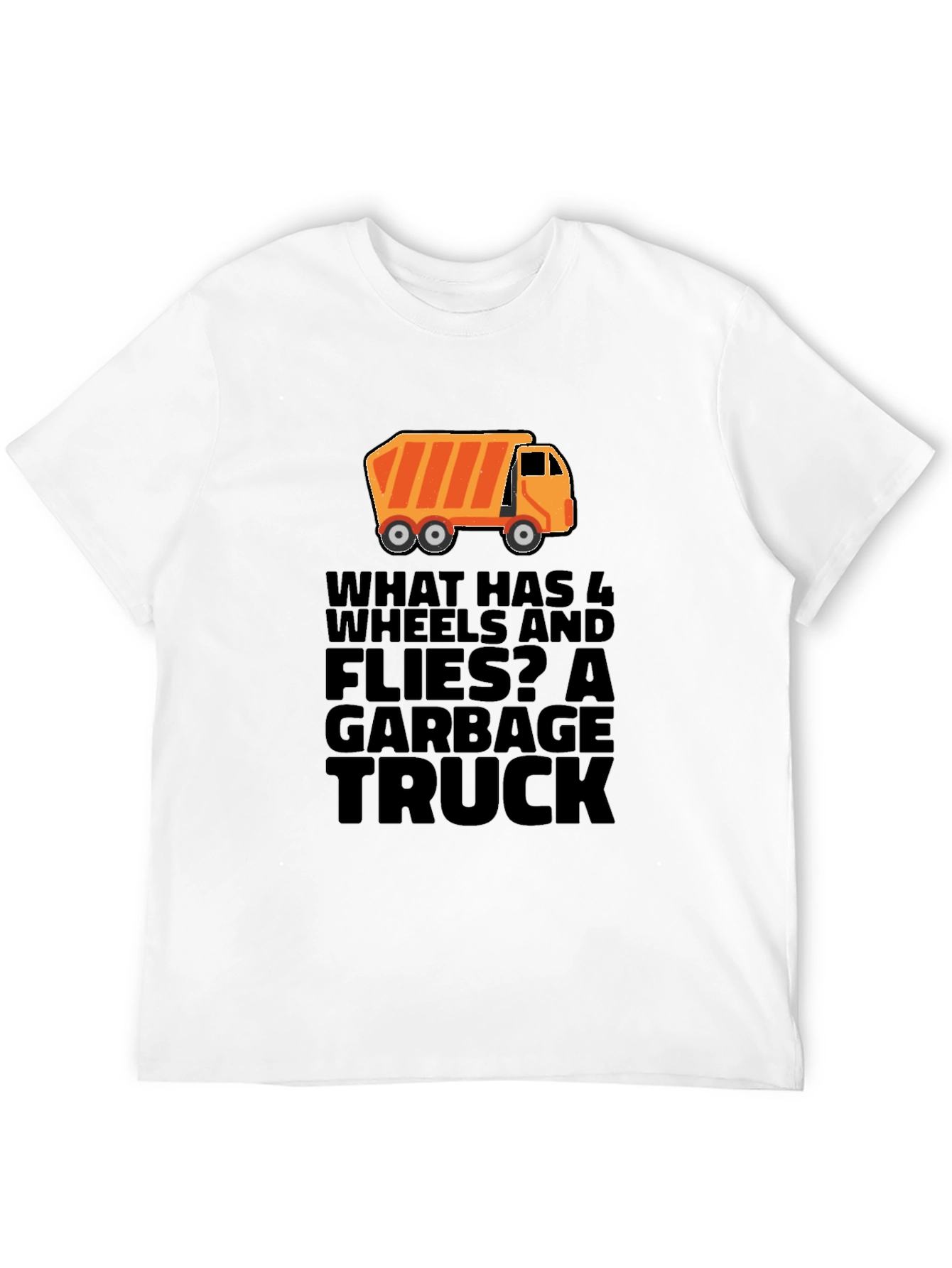 Garbage Truck Riddle Graphic T-Shirt - Black