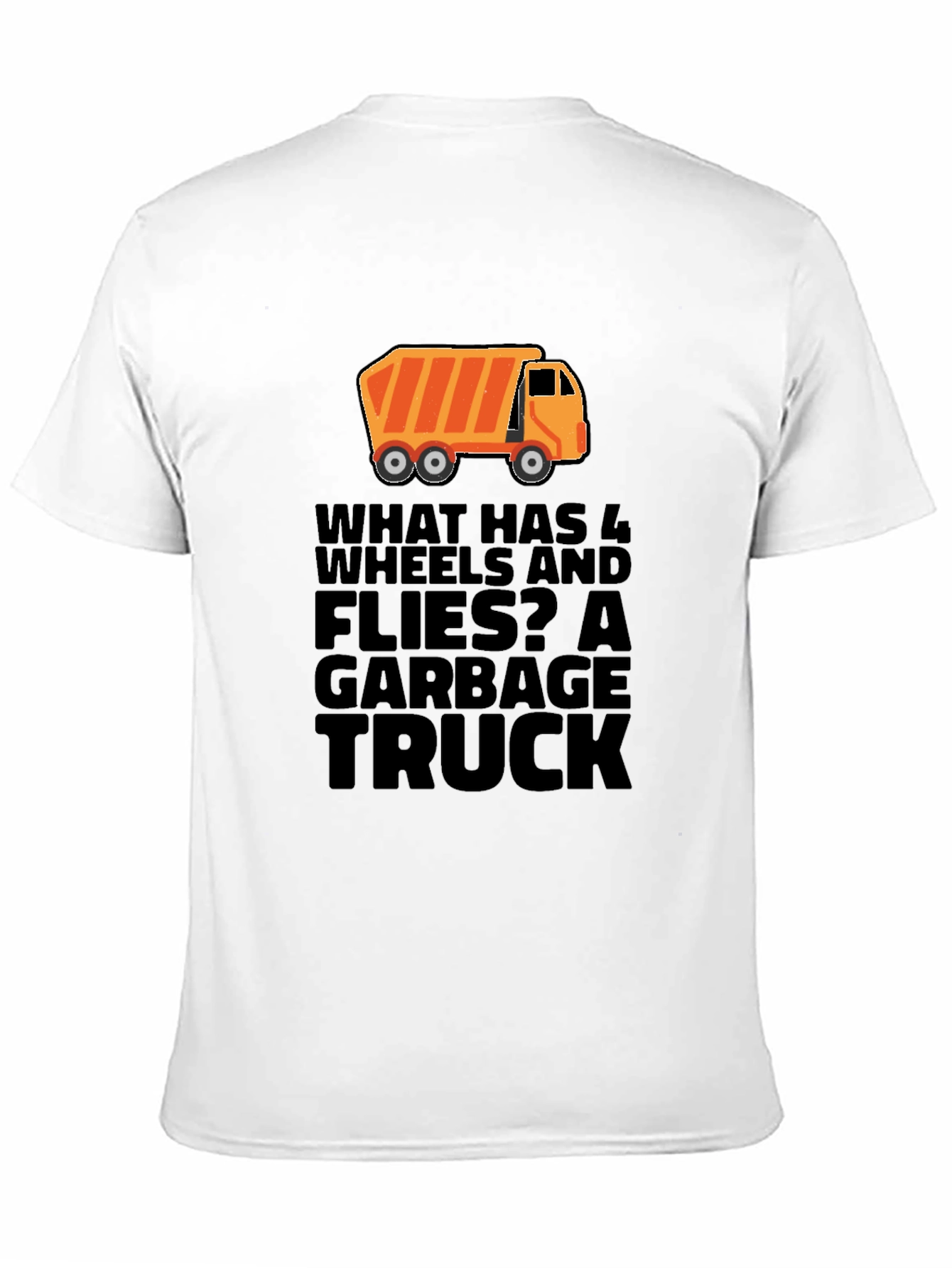 Garbage Truck Riddle Graphic T-Shirt - Black