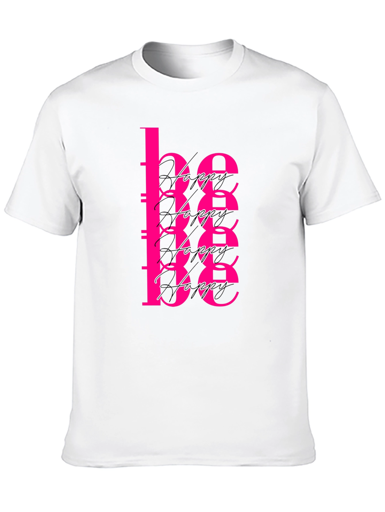 Be Happy Graphic Tee - Black T-Shirt