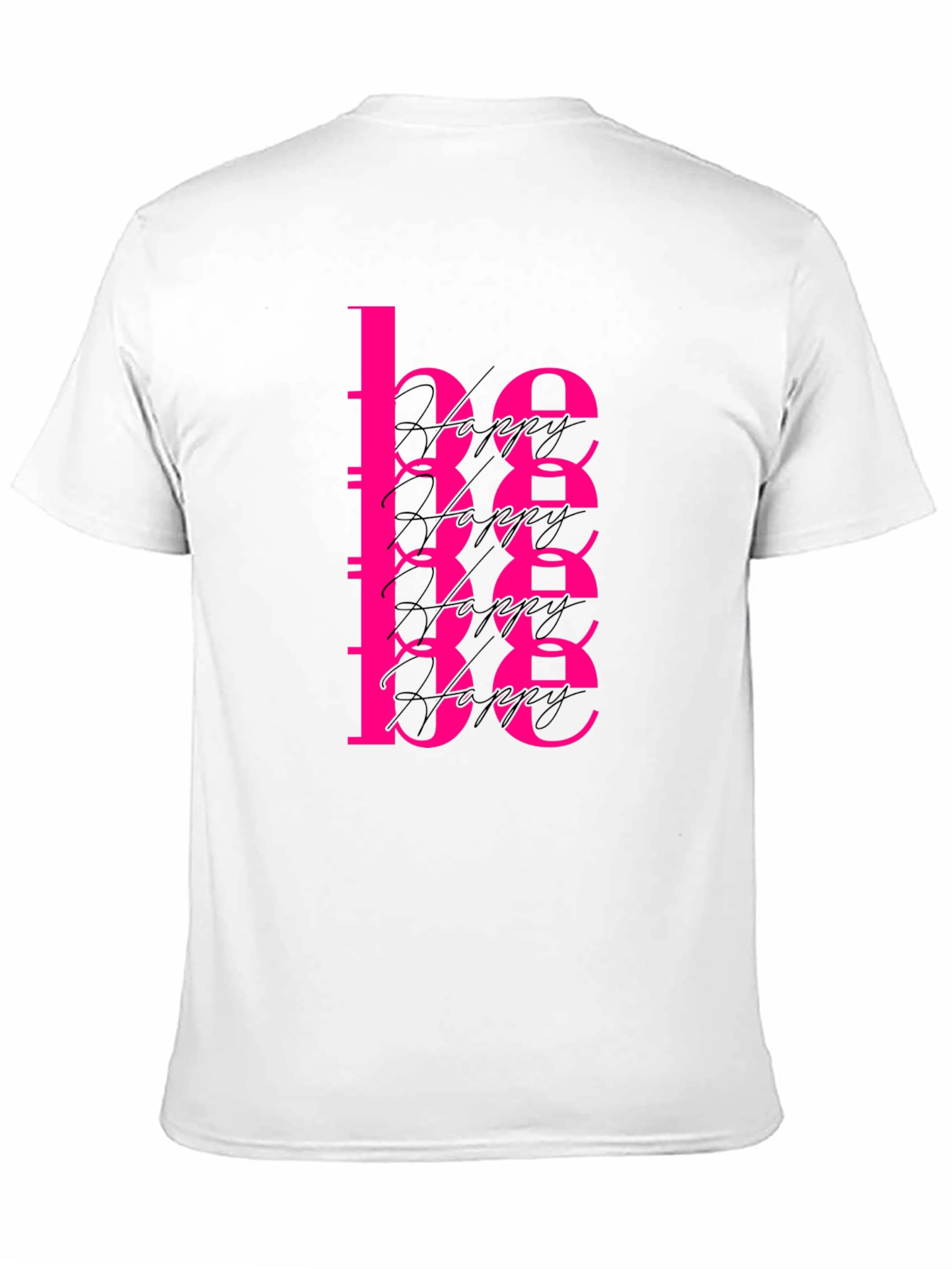 Be Happy Graphic Tee - Black T-Shirt