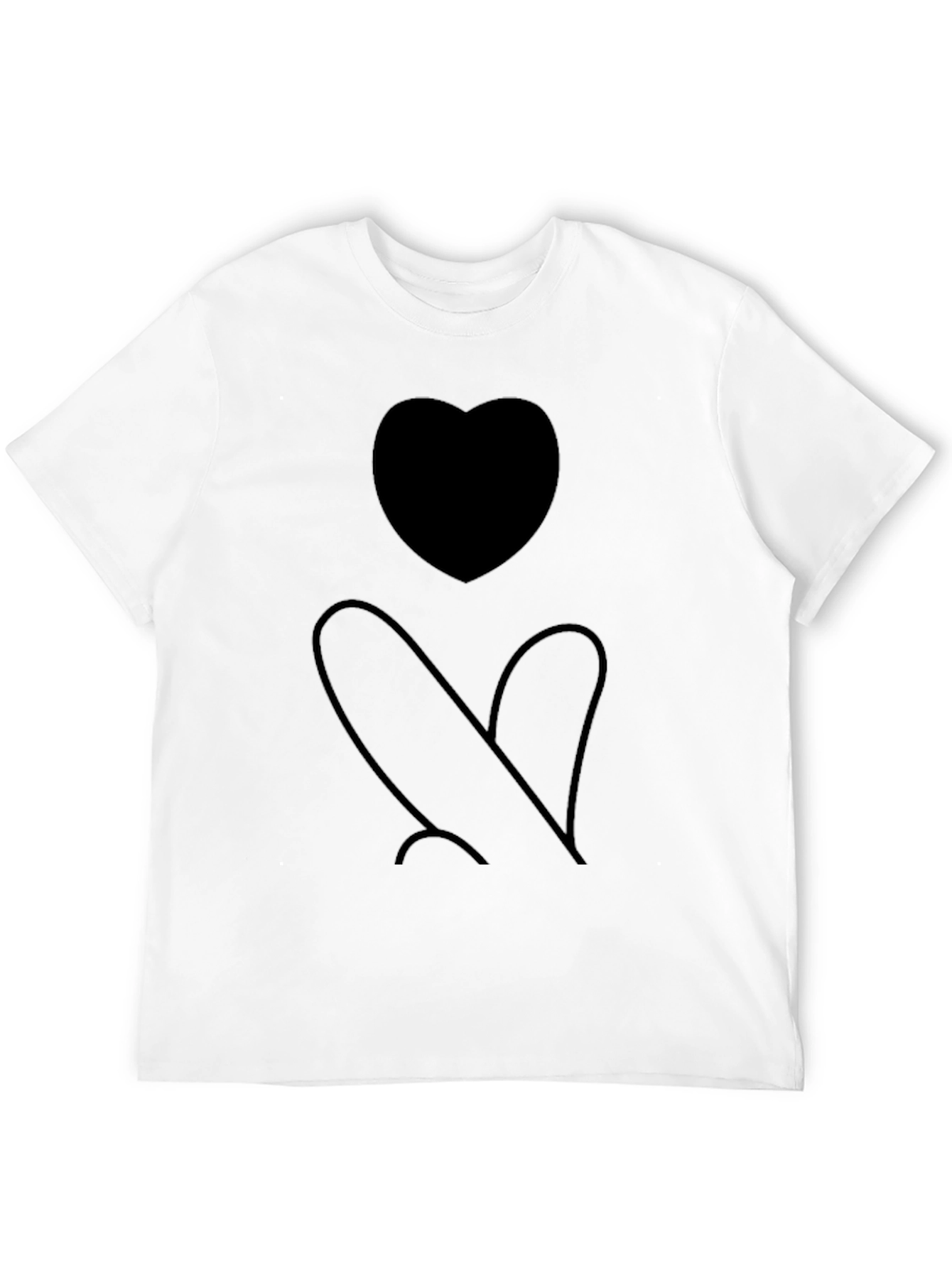 Heart Silhouette Black Graphic Tee