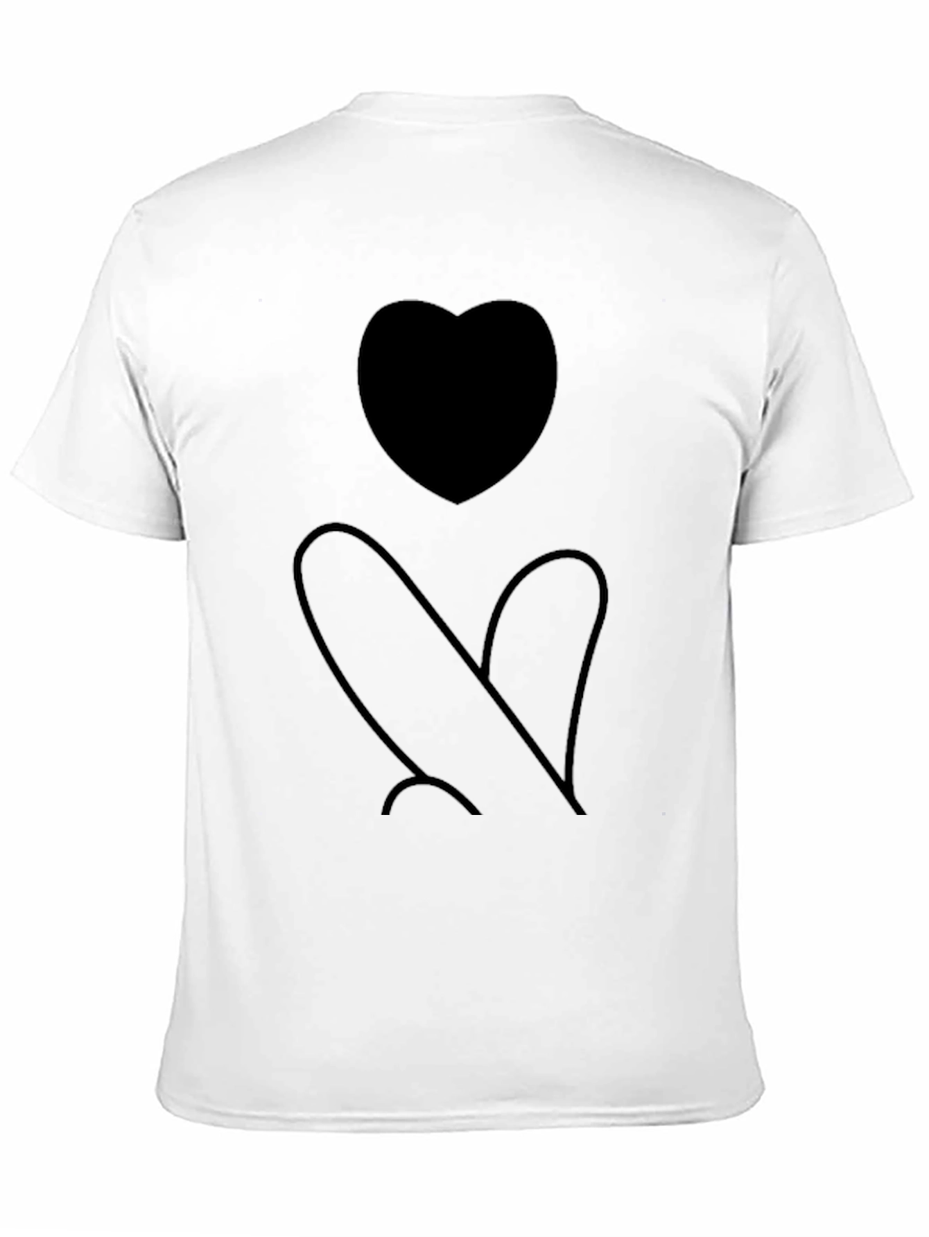 Heart Silhouette Black Graphic Tee