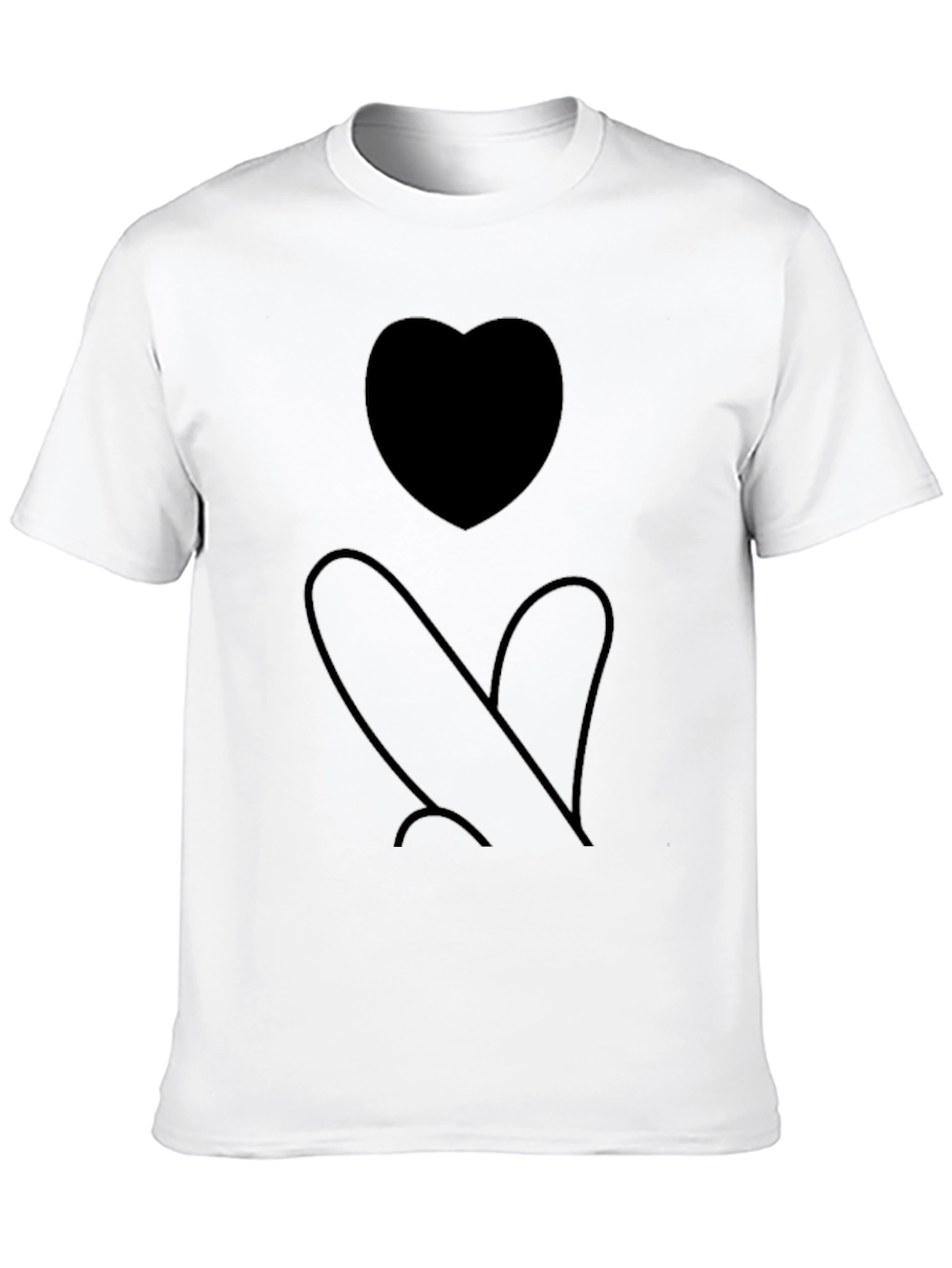 Heart Silhouette Black Graphic Tee