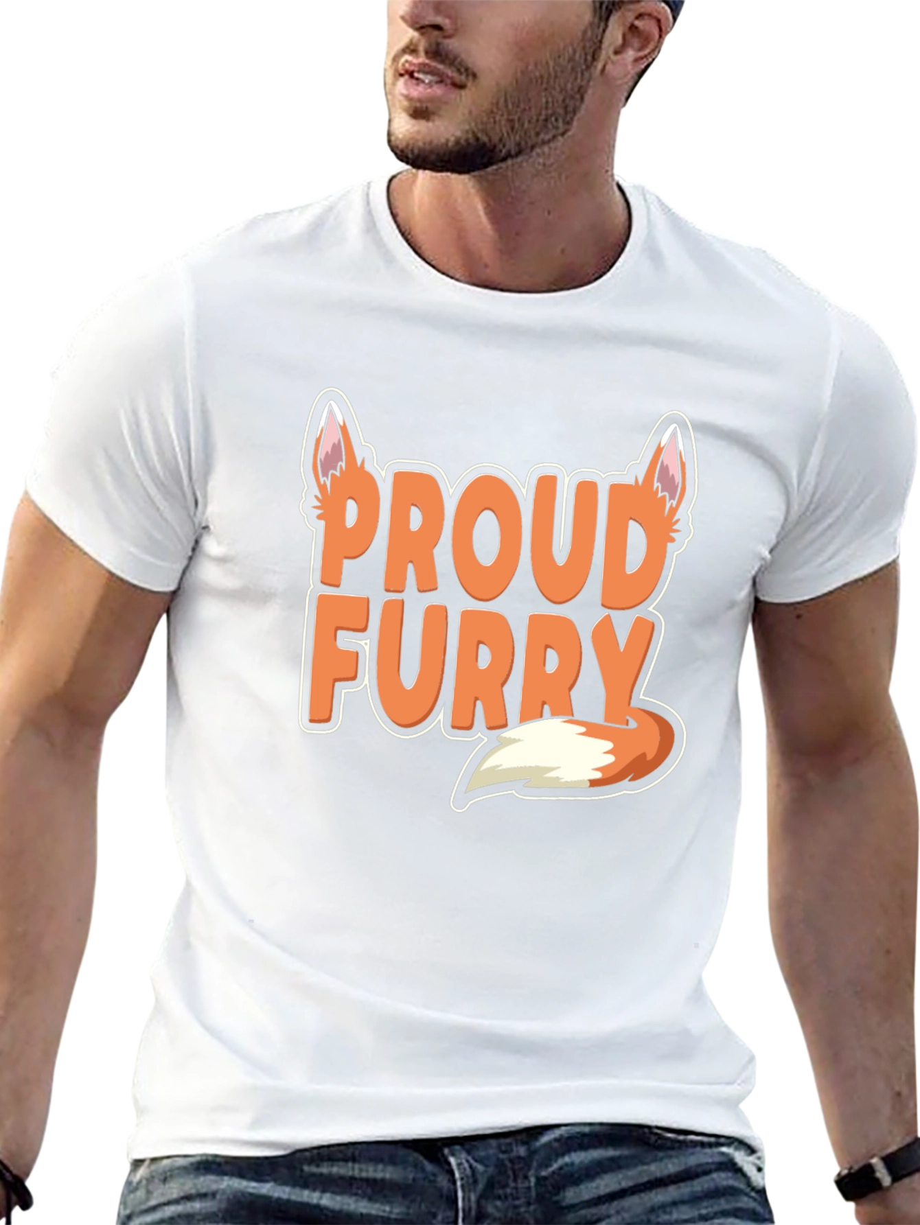 Proud Furry T-Shirt - Black Cotton Blend