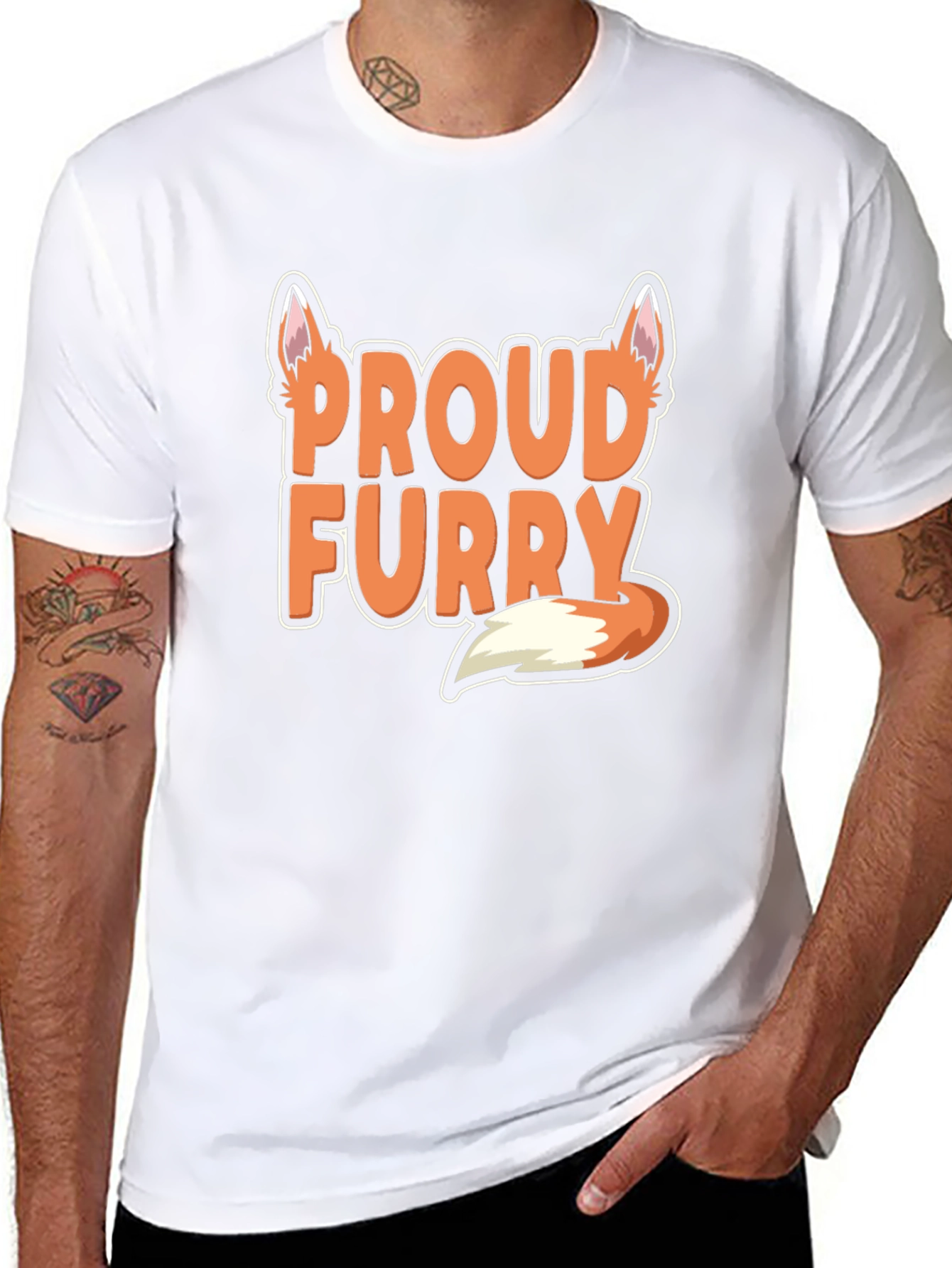 Proud Furry T-Shirt - Black Cotton Blend
