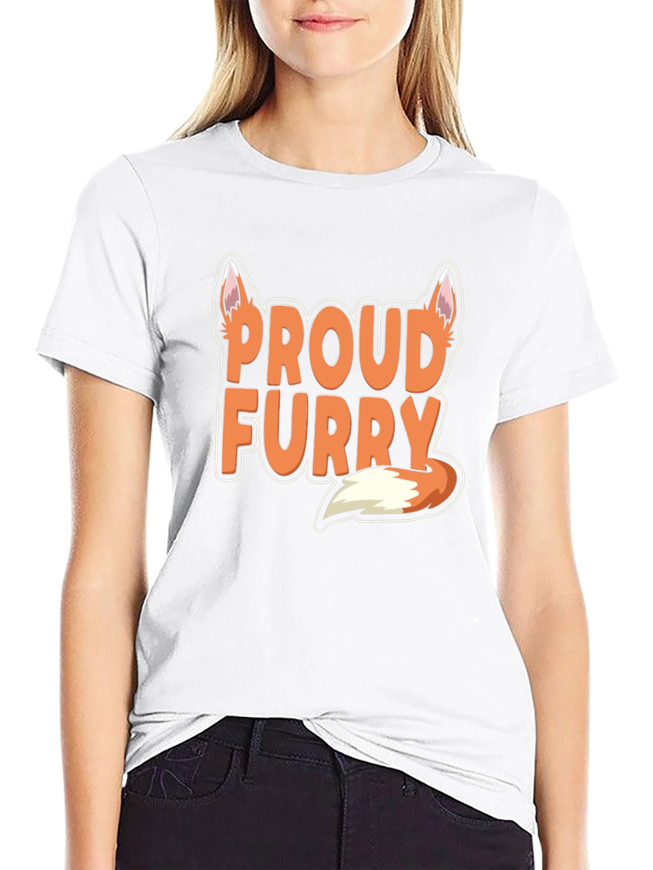 Proud Furry T-Shirt - Black Cotton Blend