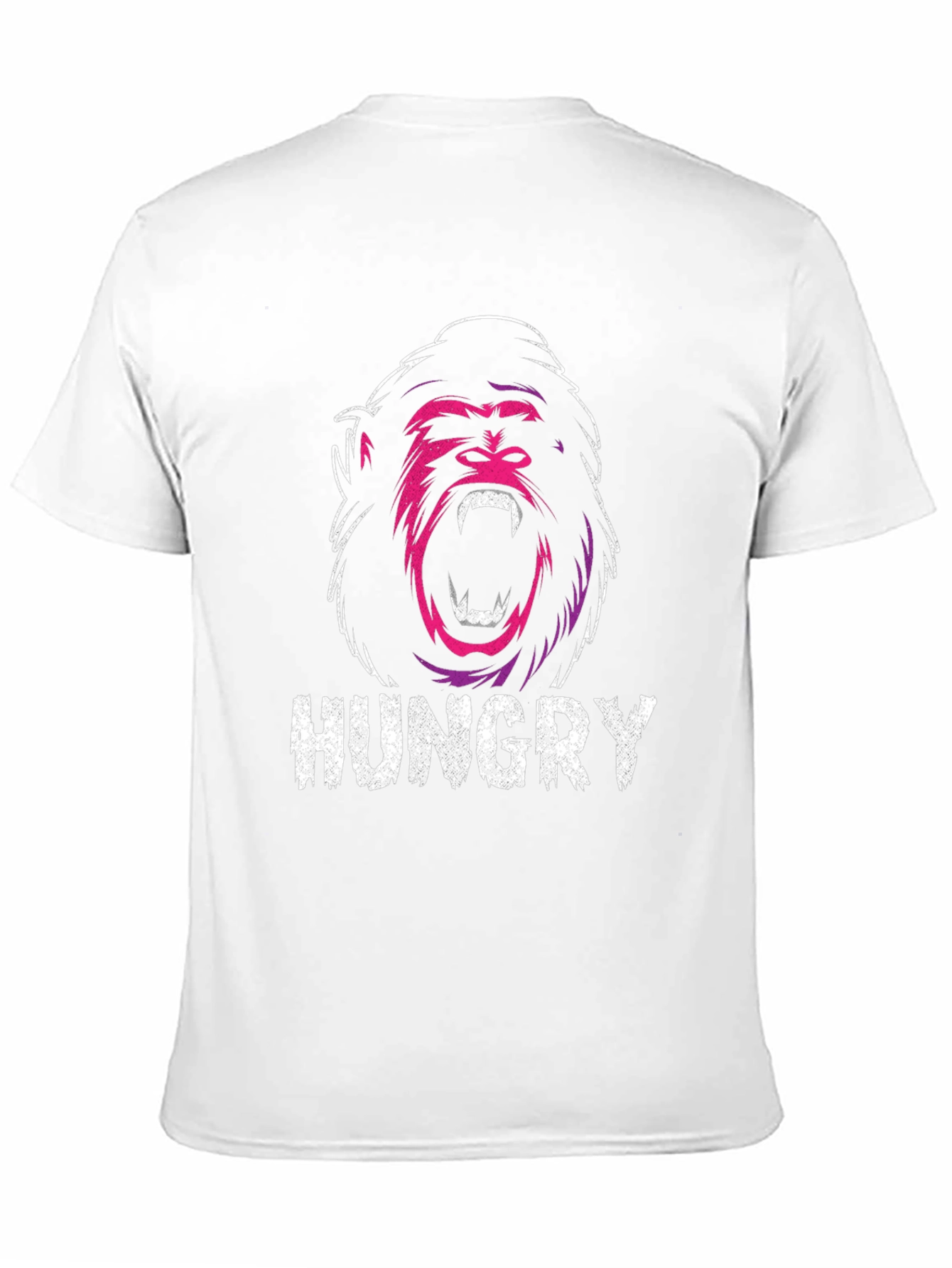 Hungry Gorilla Graphic Tee - Black Cotton T-Shirt