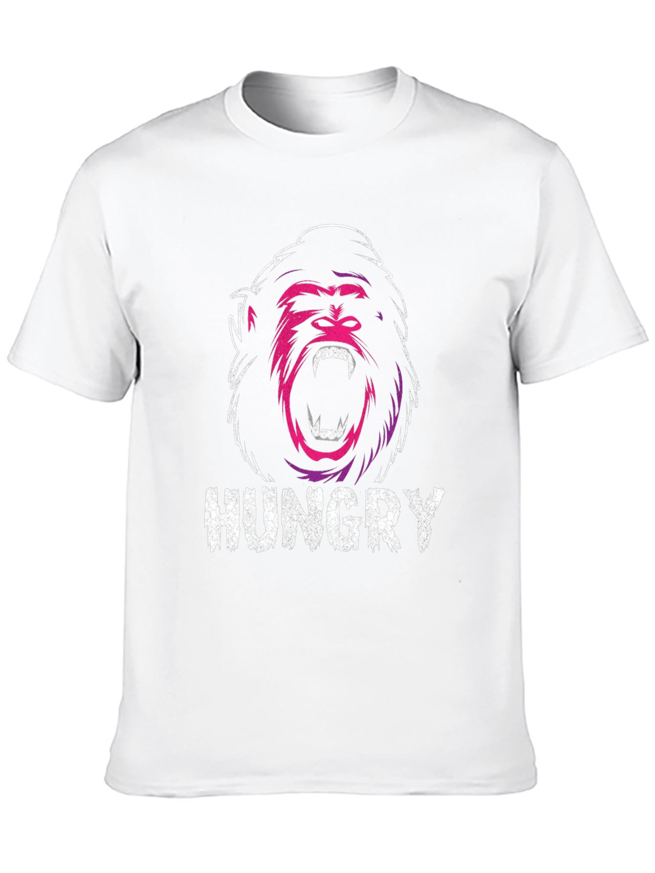 Hungry Gorilla Graphic Tee - Black Cotton T-Shirt